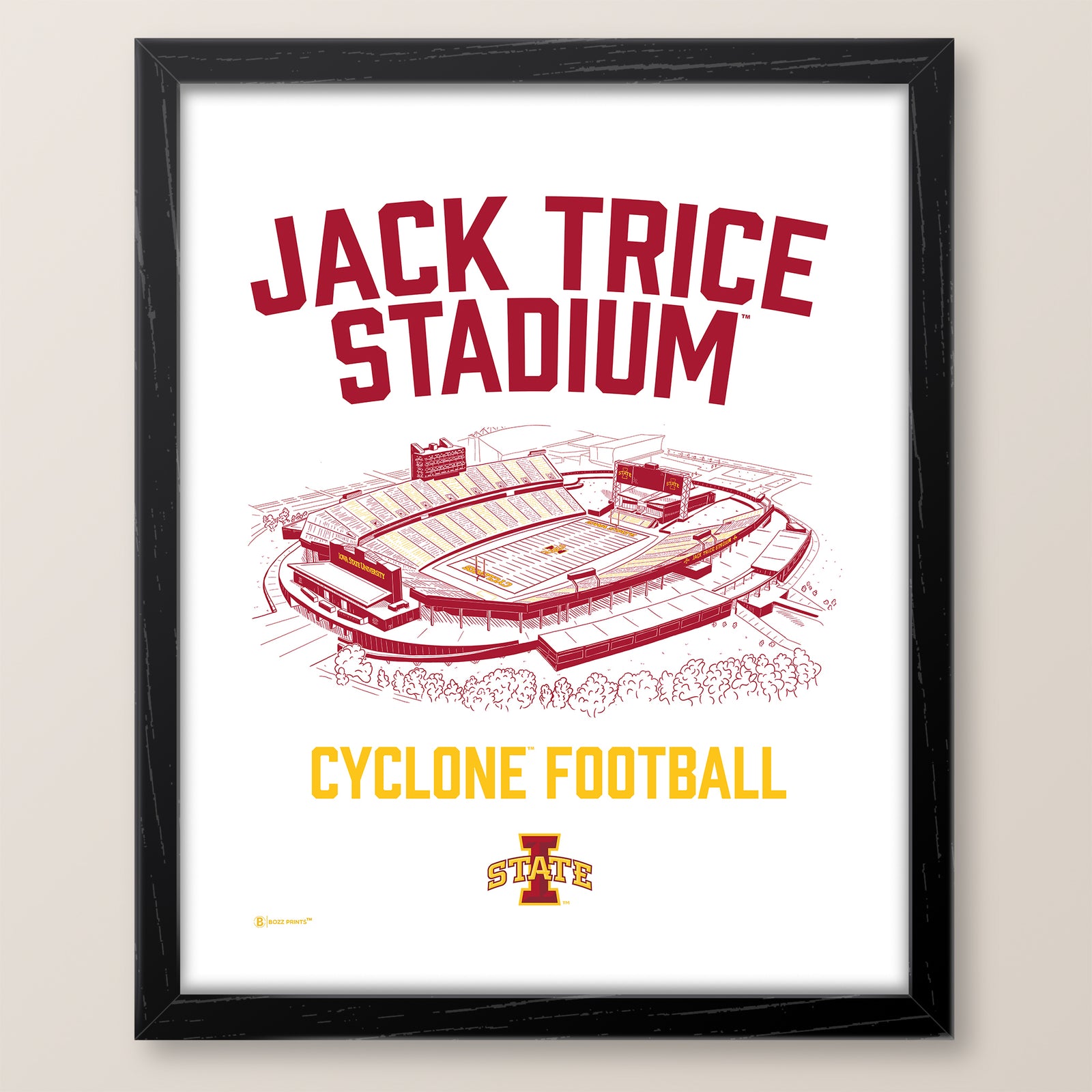 Jack Trice Stadium Cyclone Football Print