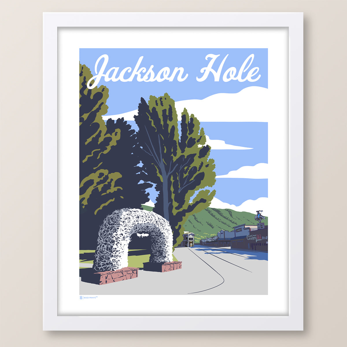 Jackson Hole Antler Arch Print