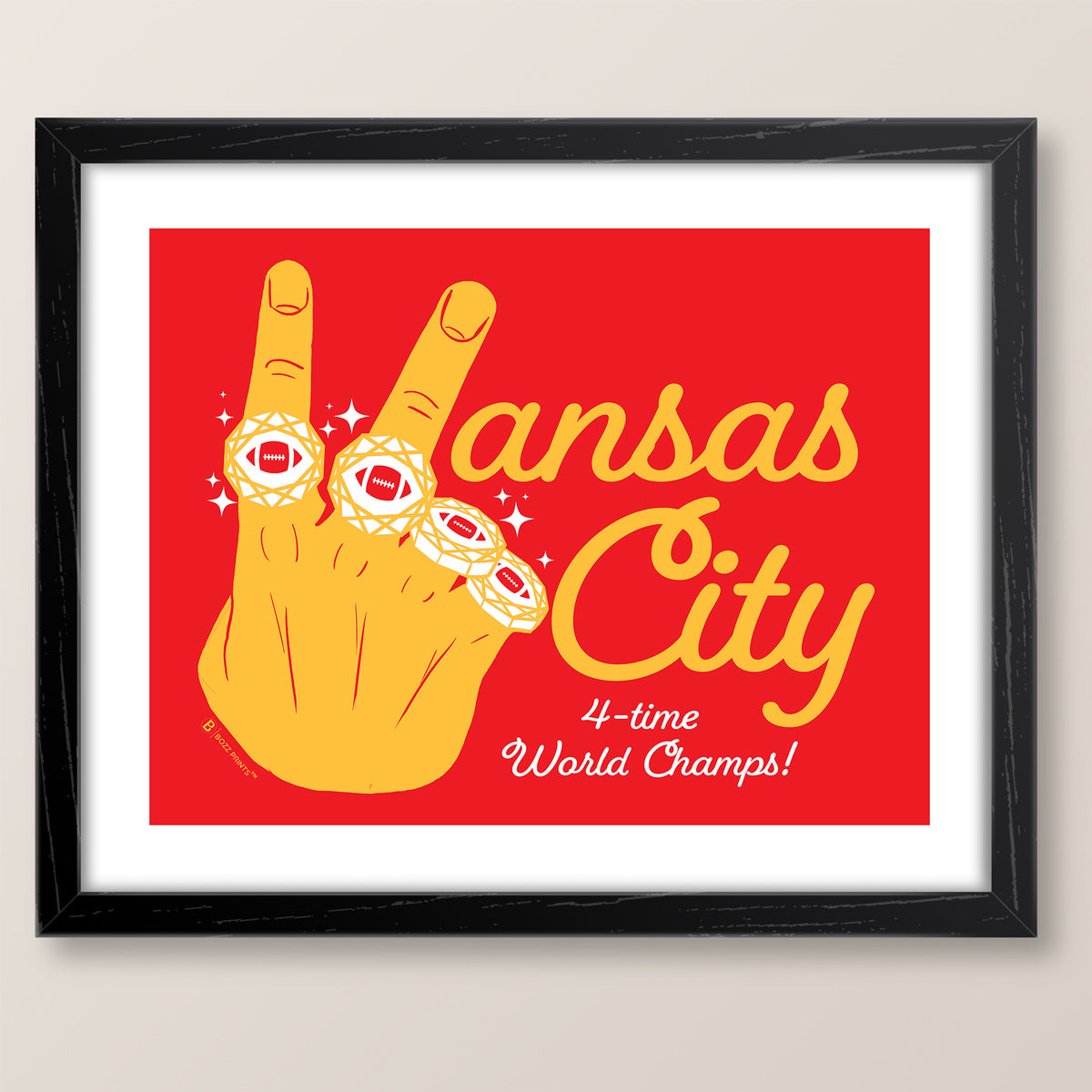 Kansas City 4-Time World Champions Print
