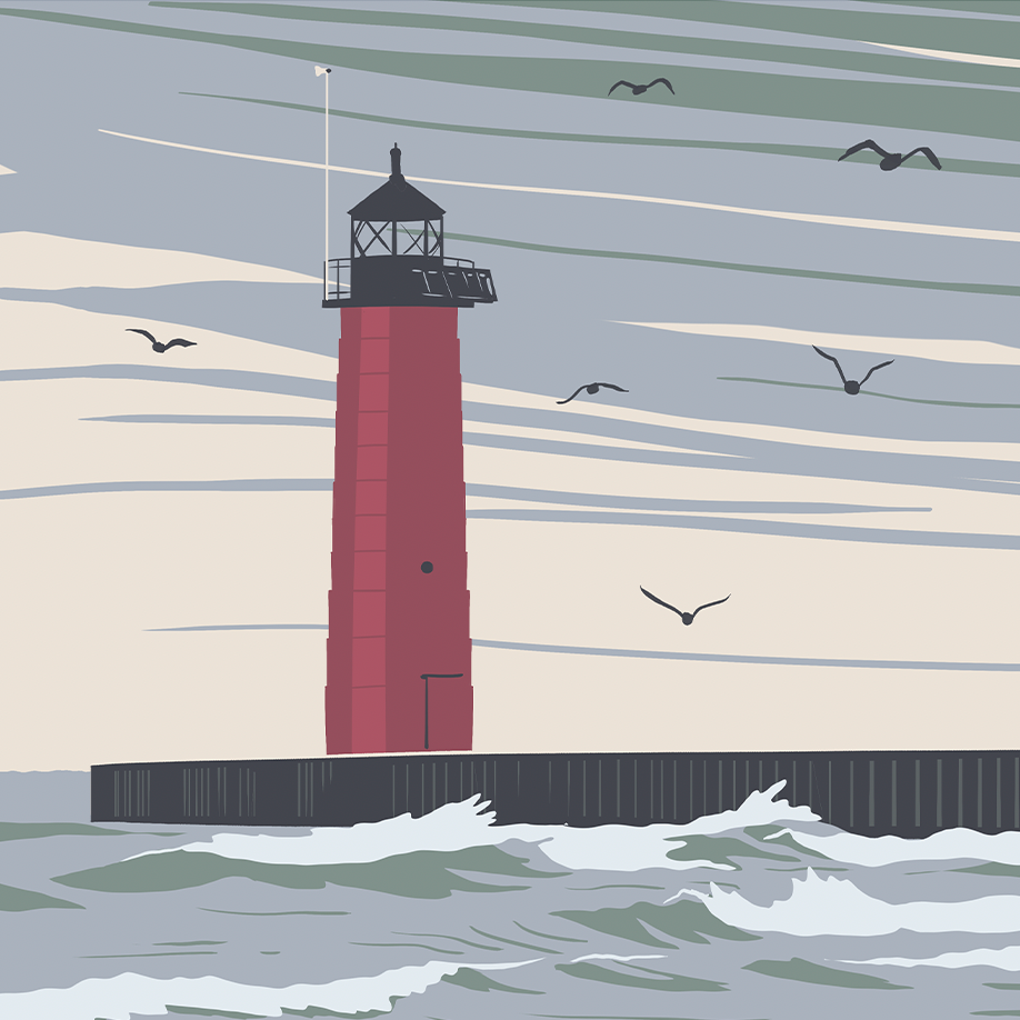 Kenosha Lighthouse Print