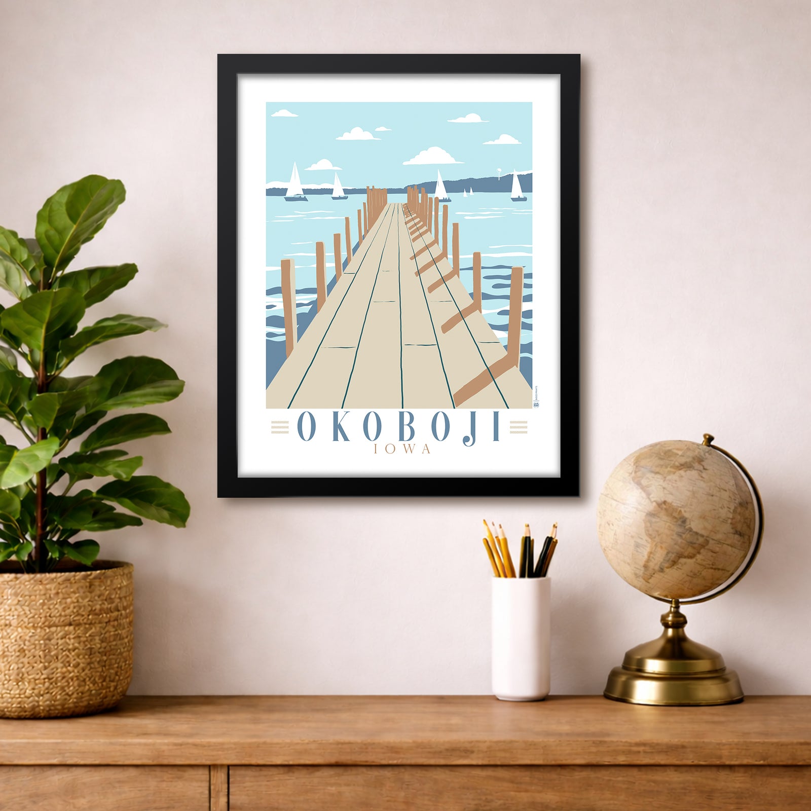 Lake Okoboji Dock Print