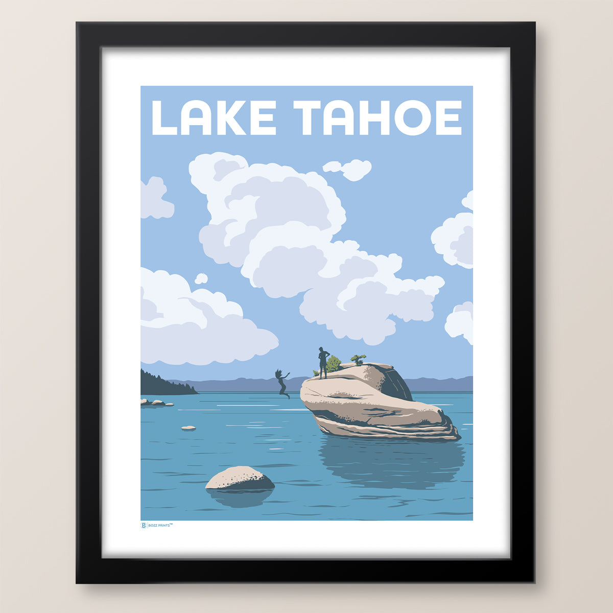 Lake Tahoe Bonsai Rock Print