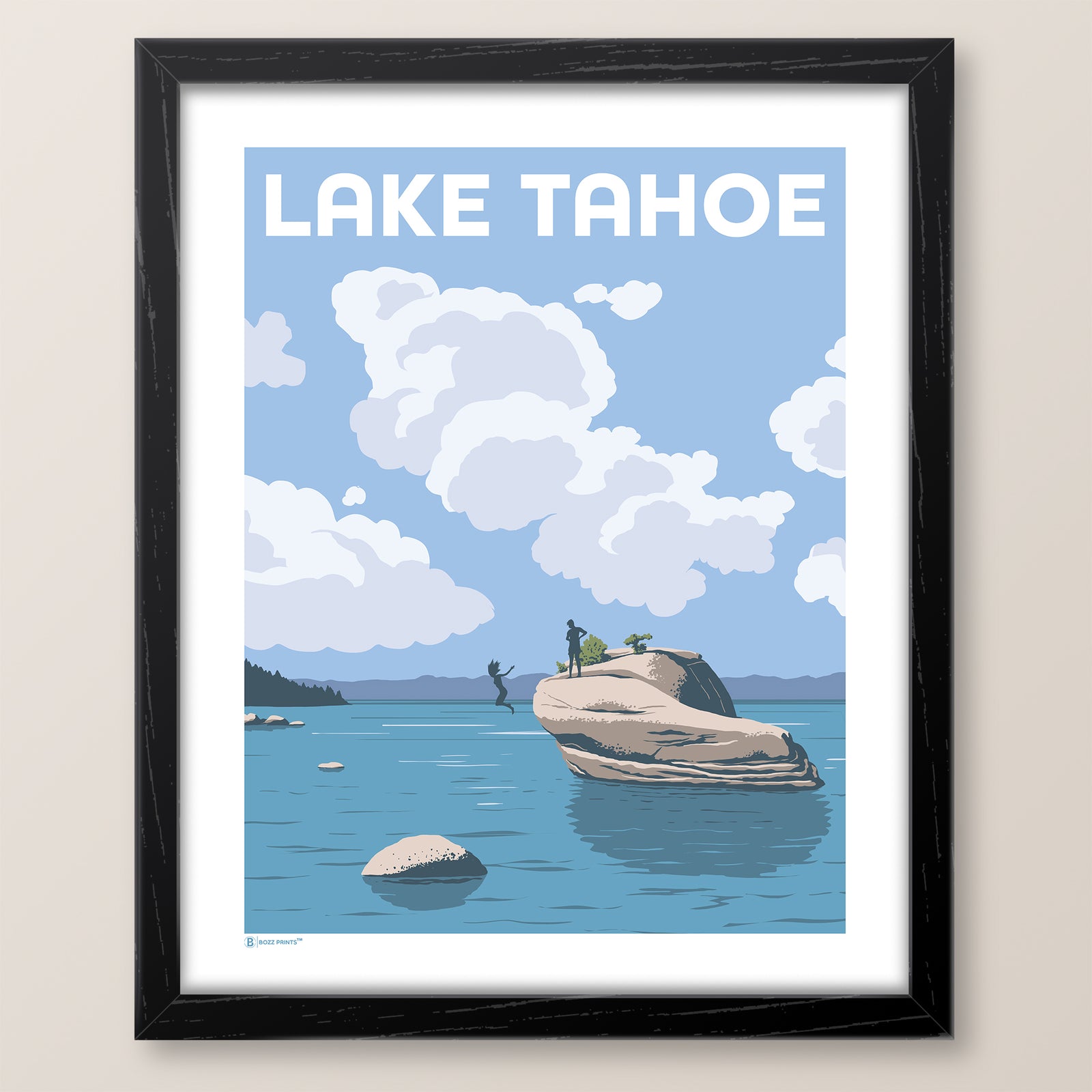 Lake Tahoe Bonsai Rock Print