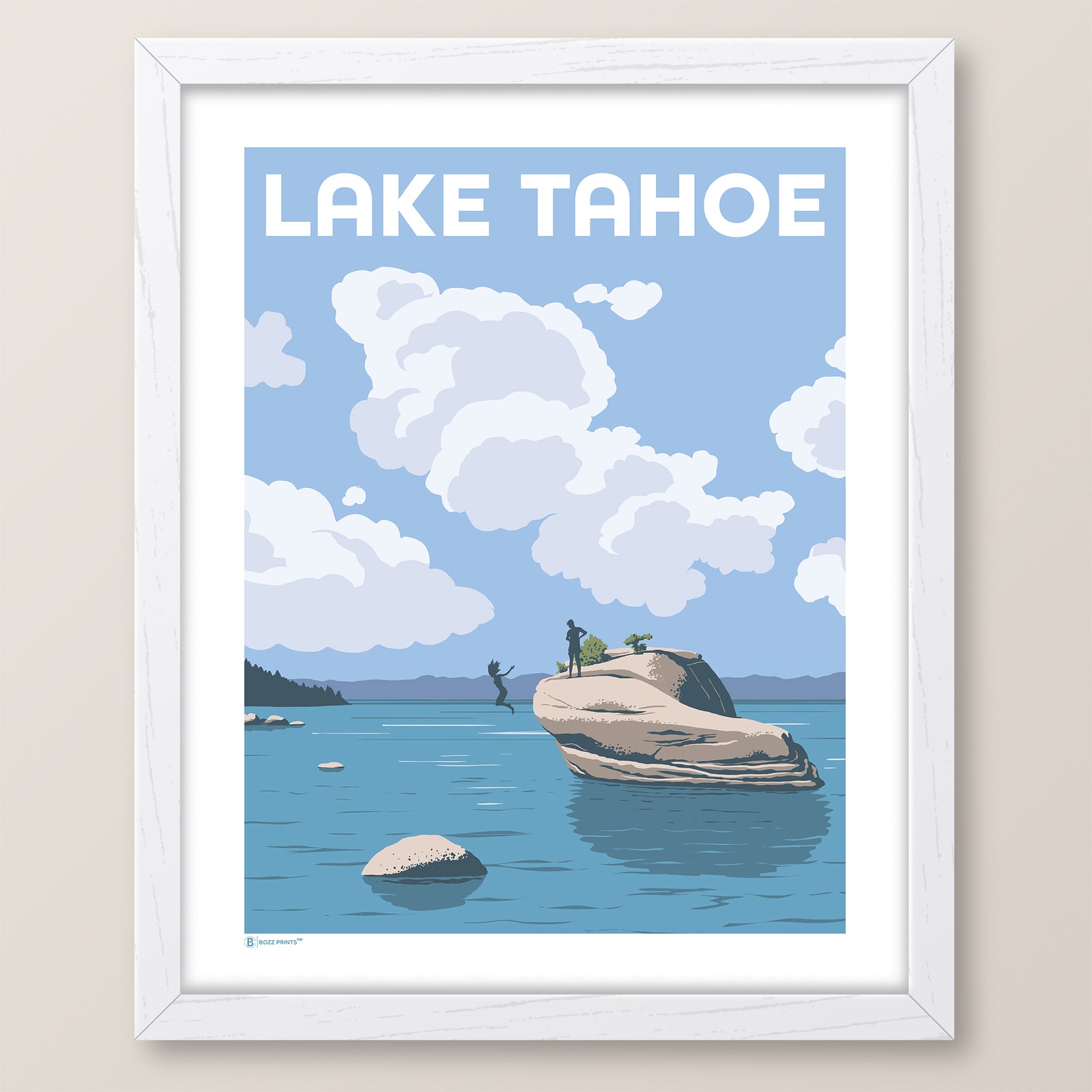 Lake Tahoe Bonsai Rock Print
