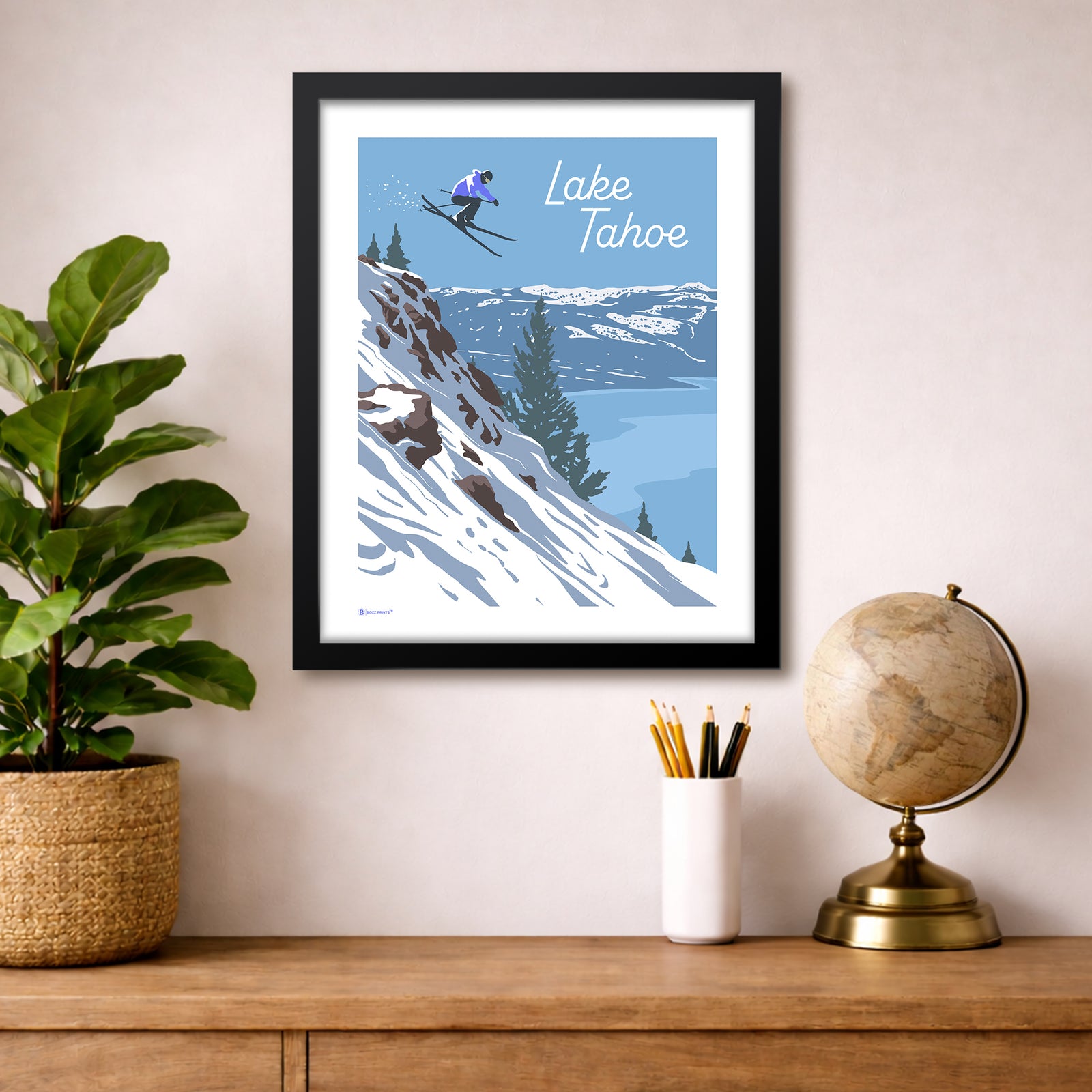 Lake Tahoe Snow Jump Print
