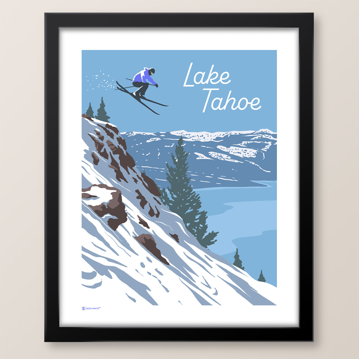 Lake Tahoe Snow Jump Print