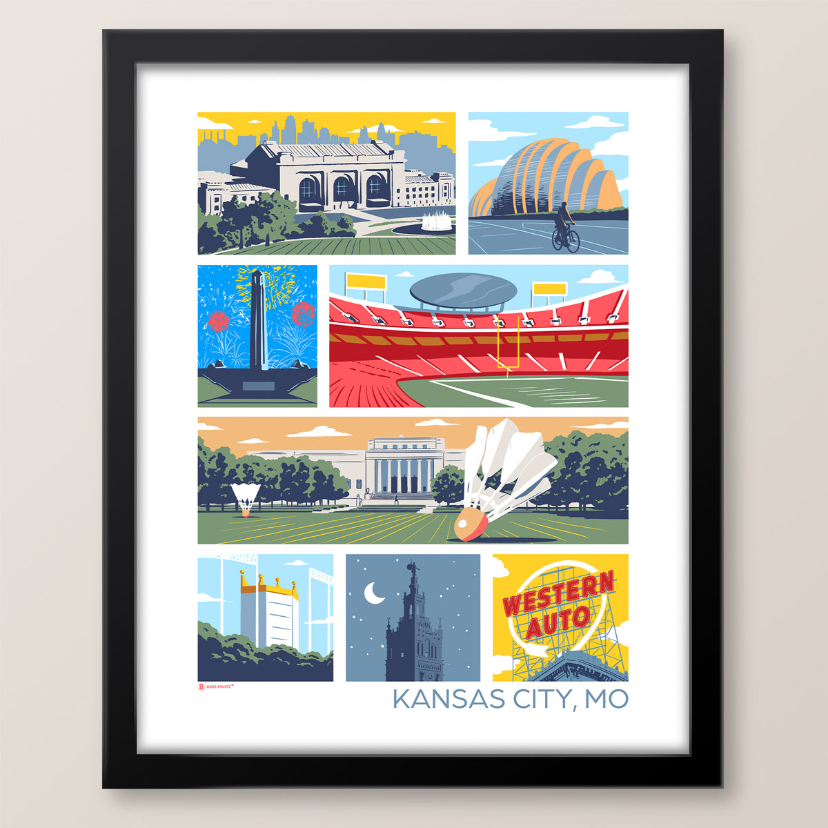 Landmarks of Kansas City Print