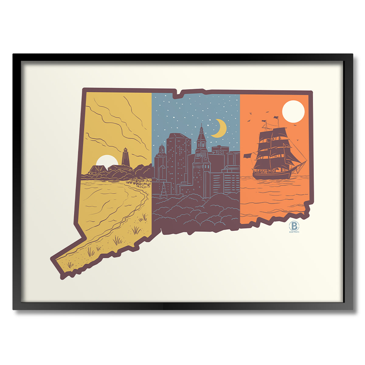 Layers of Connecticut Print