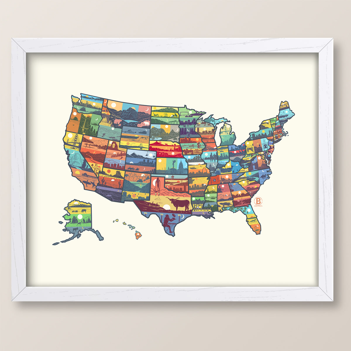 Layers of The USA Print