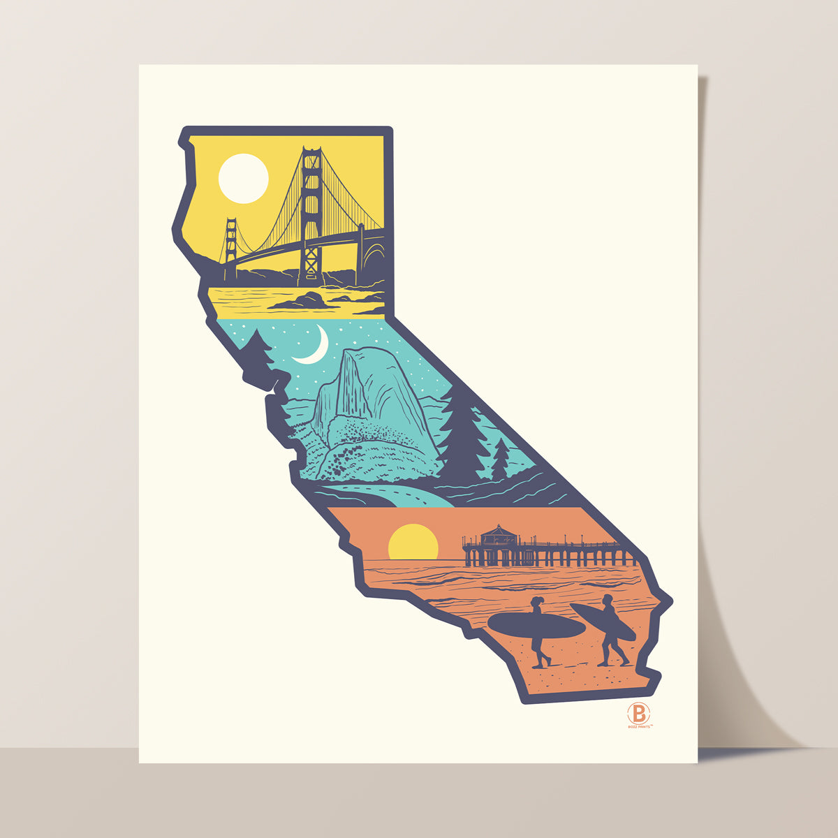 Layers of California Print