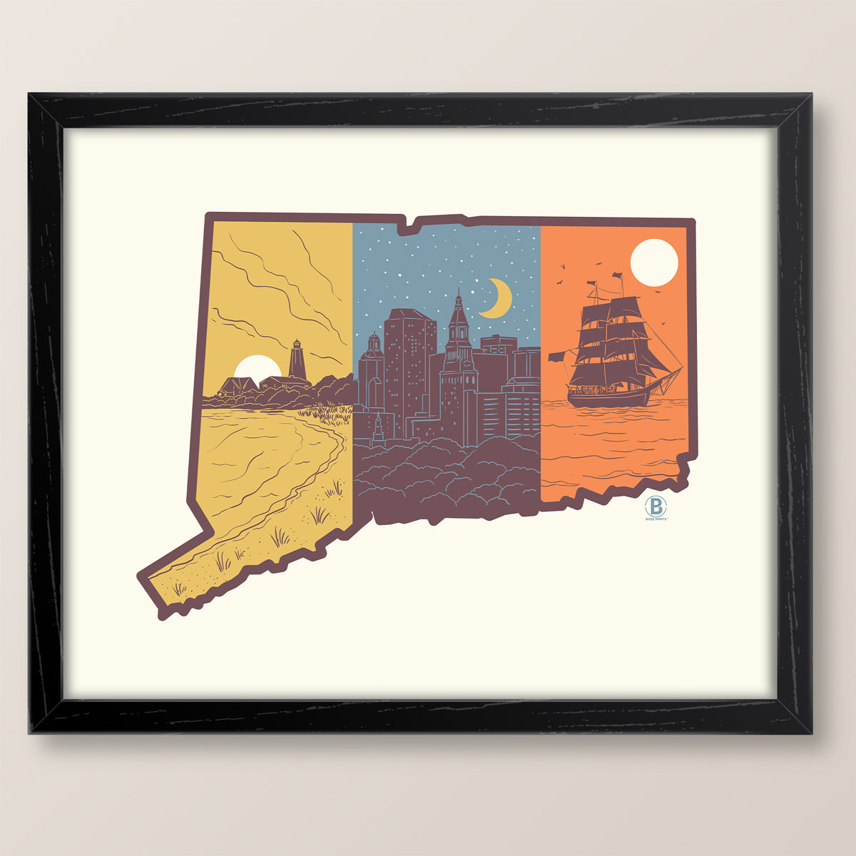Layers of Connecticut Print