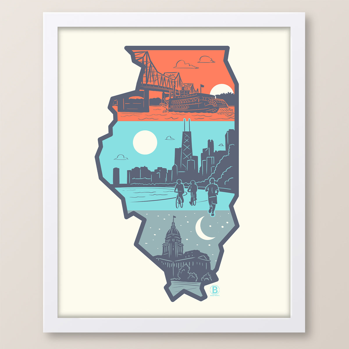Layers of Illinois Print