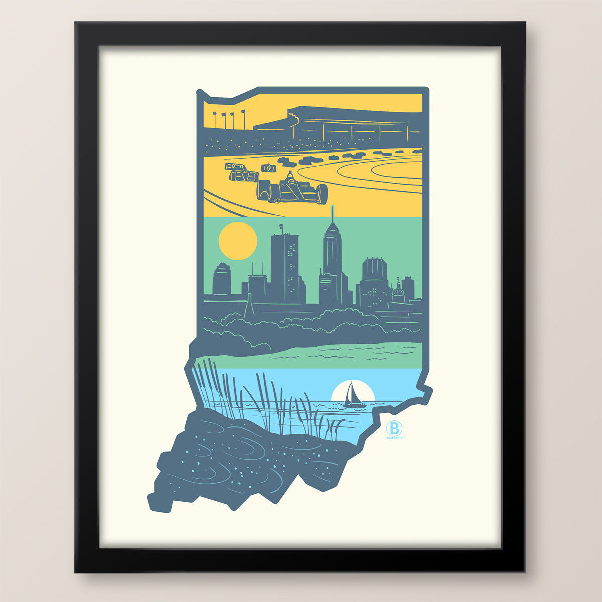Layers of Indiana Print