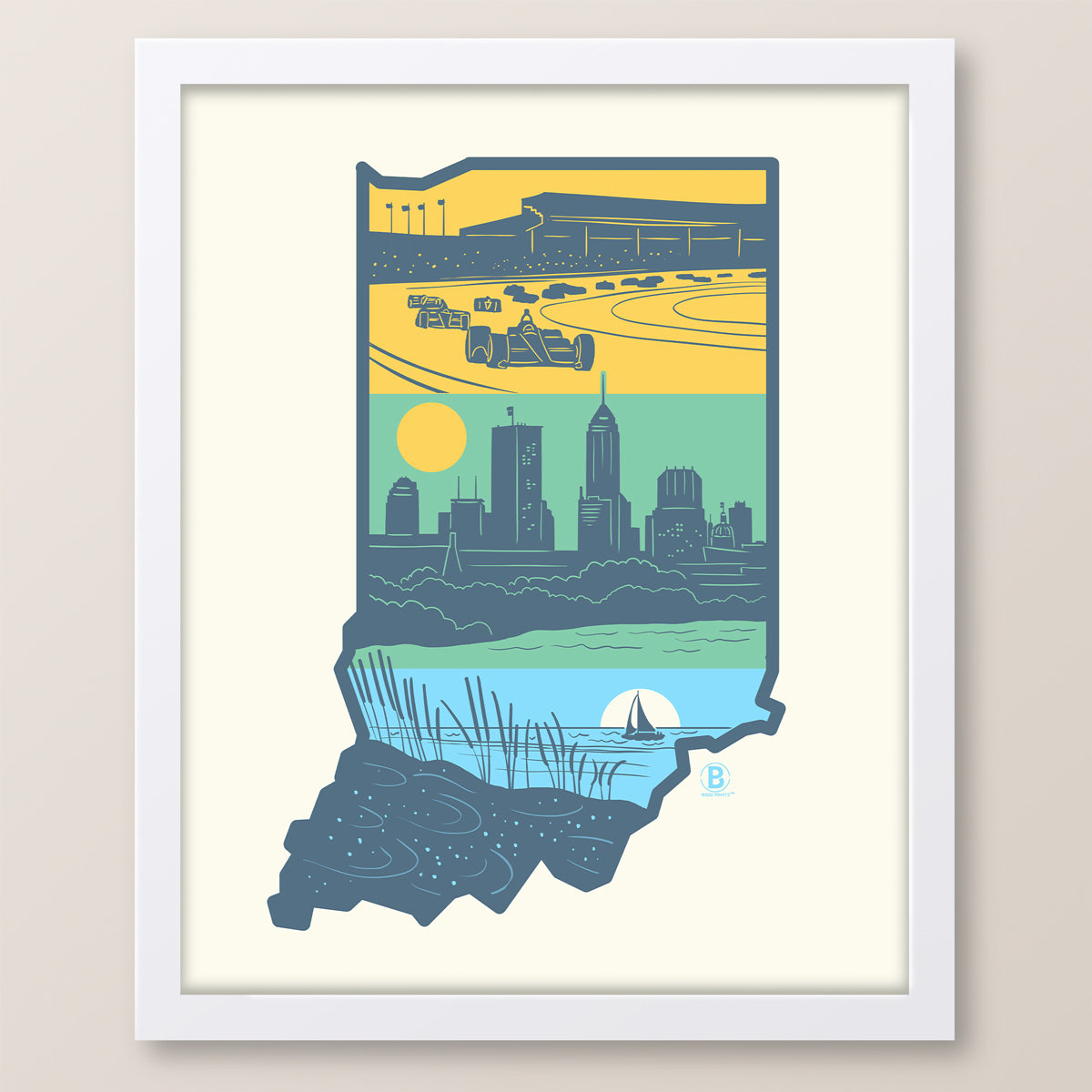 Layers of Indiana Print