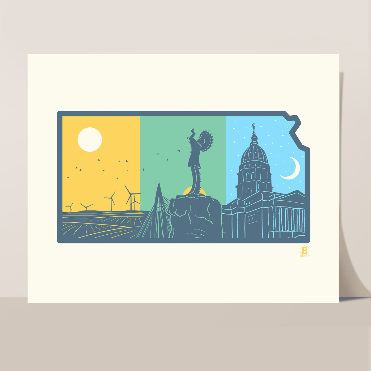 Layers of Kansas Print