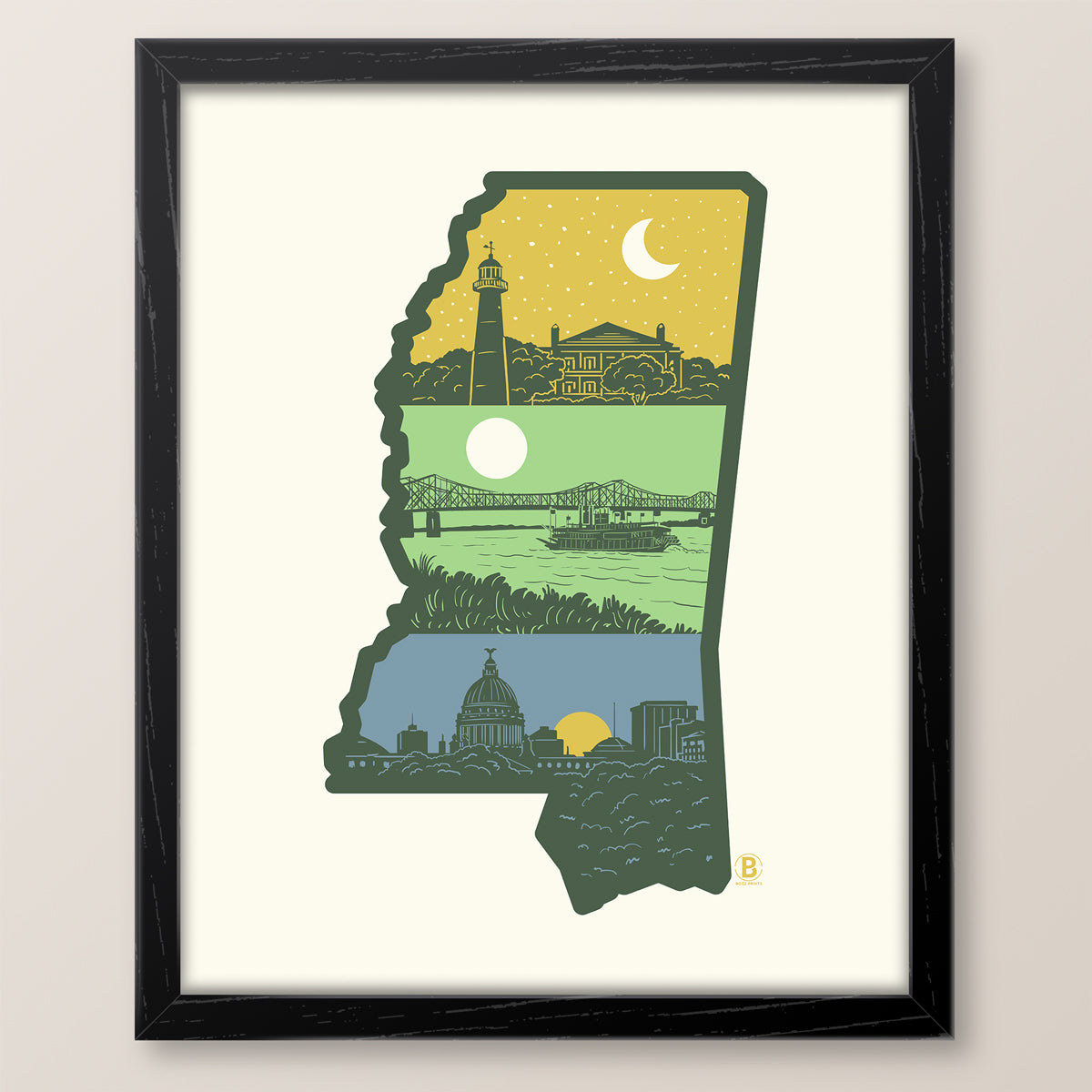 Layers of Mississippi Print