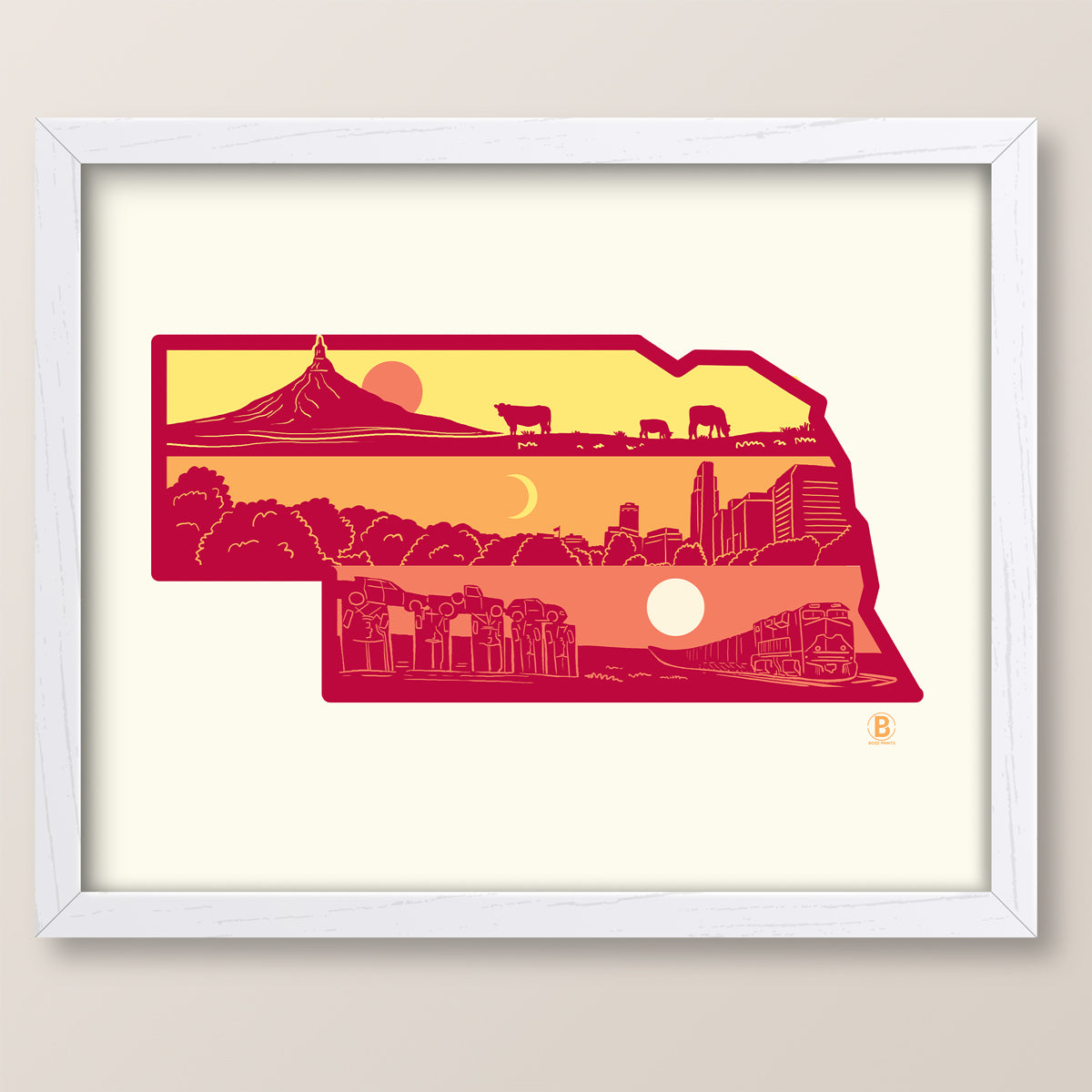 Layers of Nebraska Print