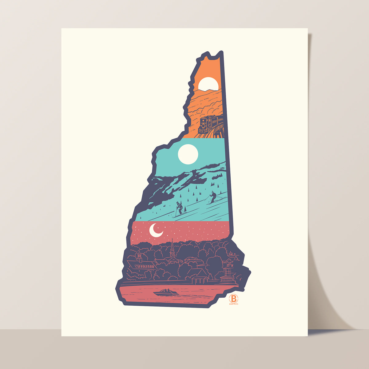 Layers of New Hampshire Print