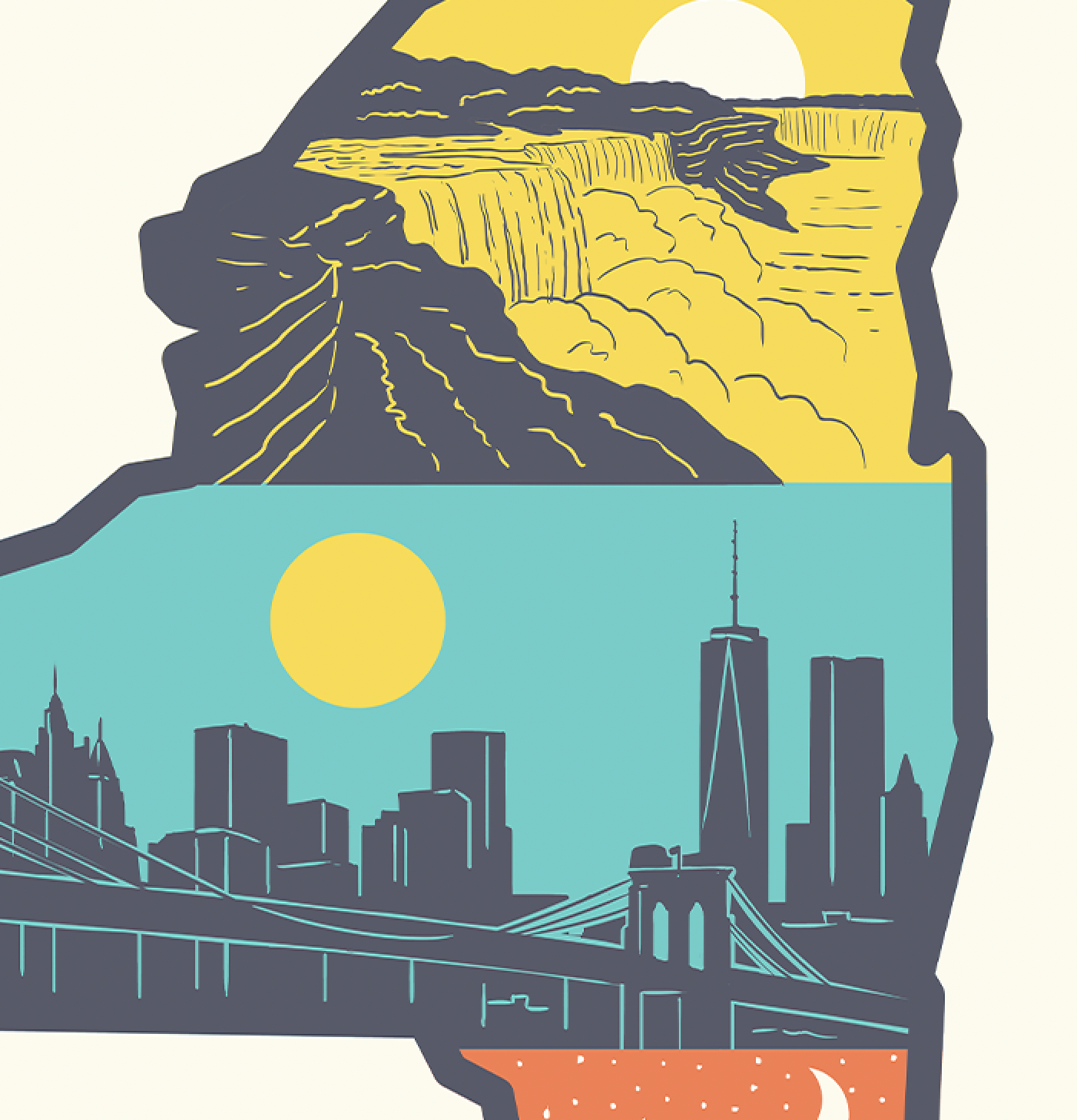 Layers of New York Print