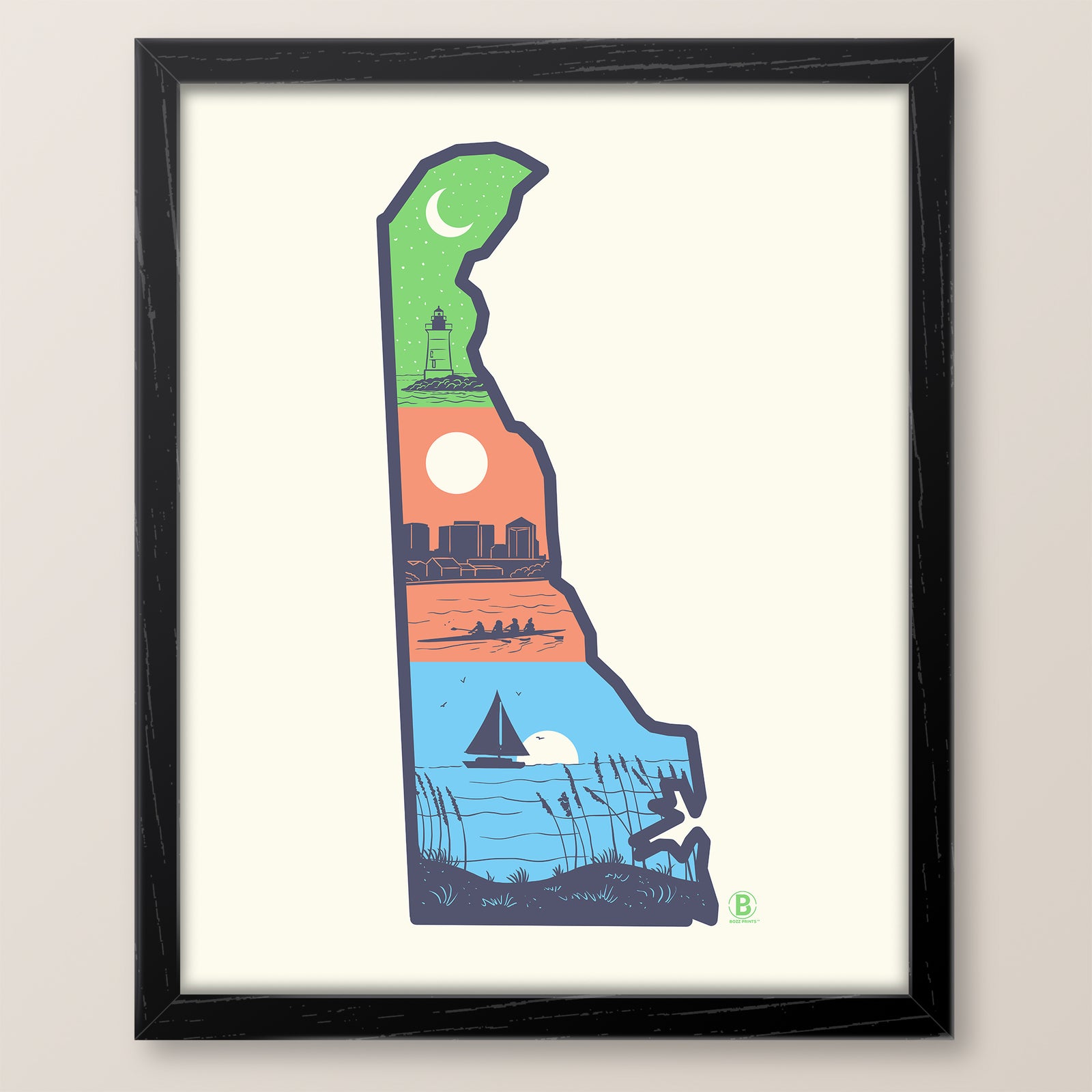 Layers of Delaware Print