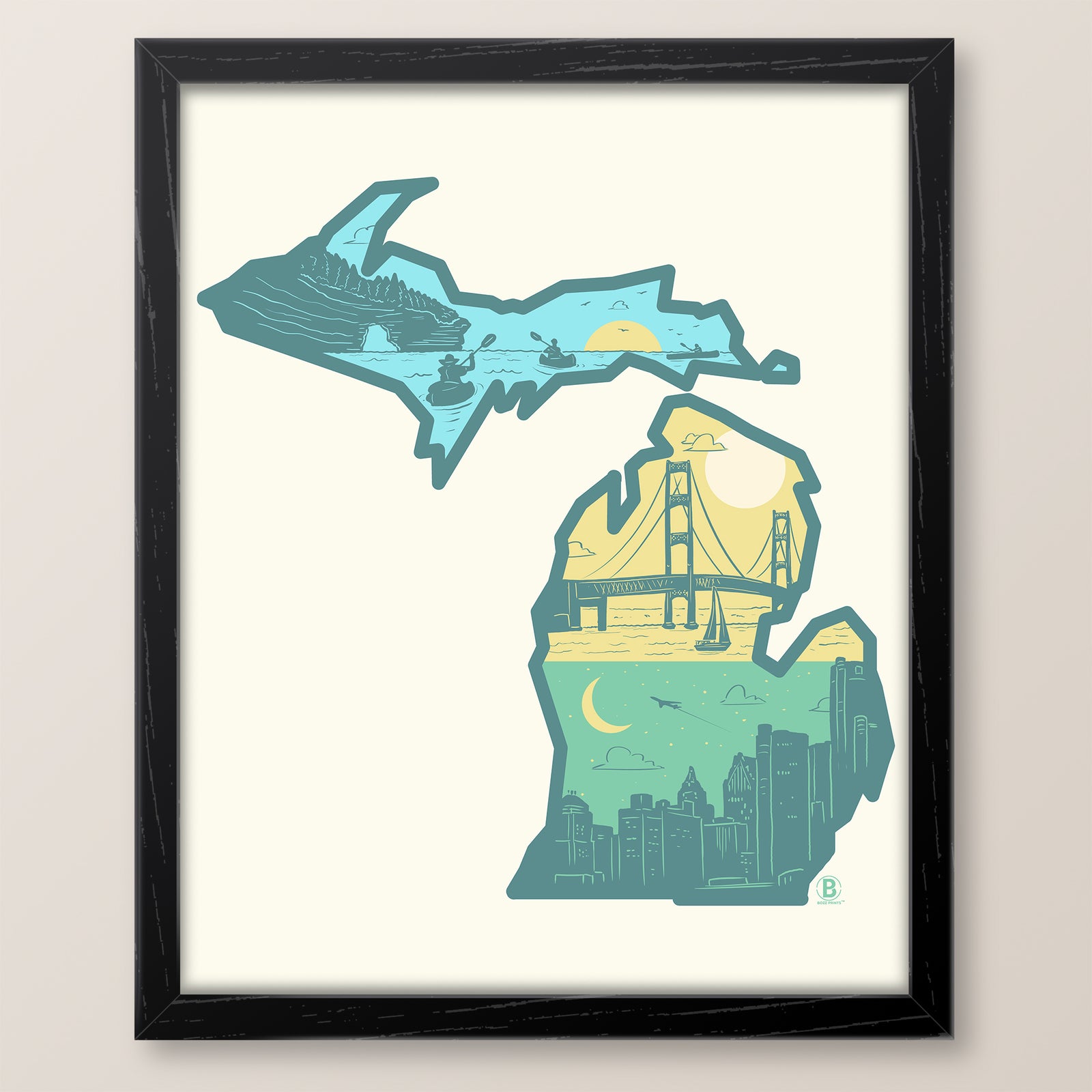 Layers of Michigan Print