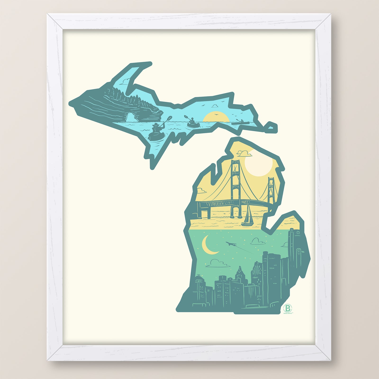Layers of Michigan Print