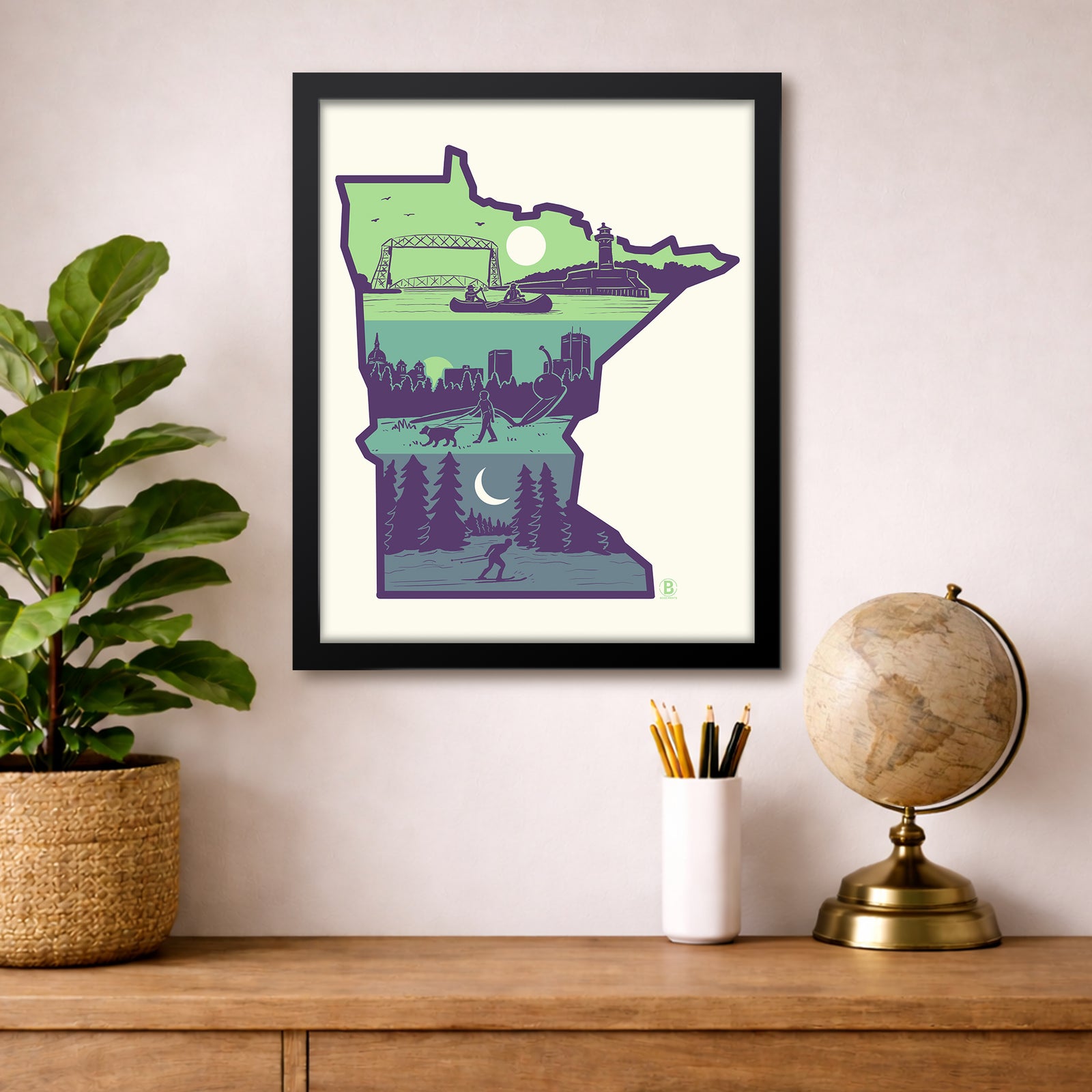 Layers of Minnesota Print