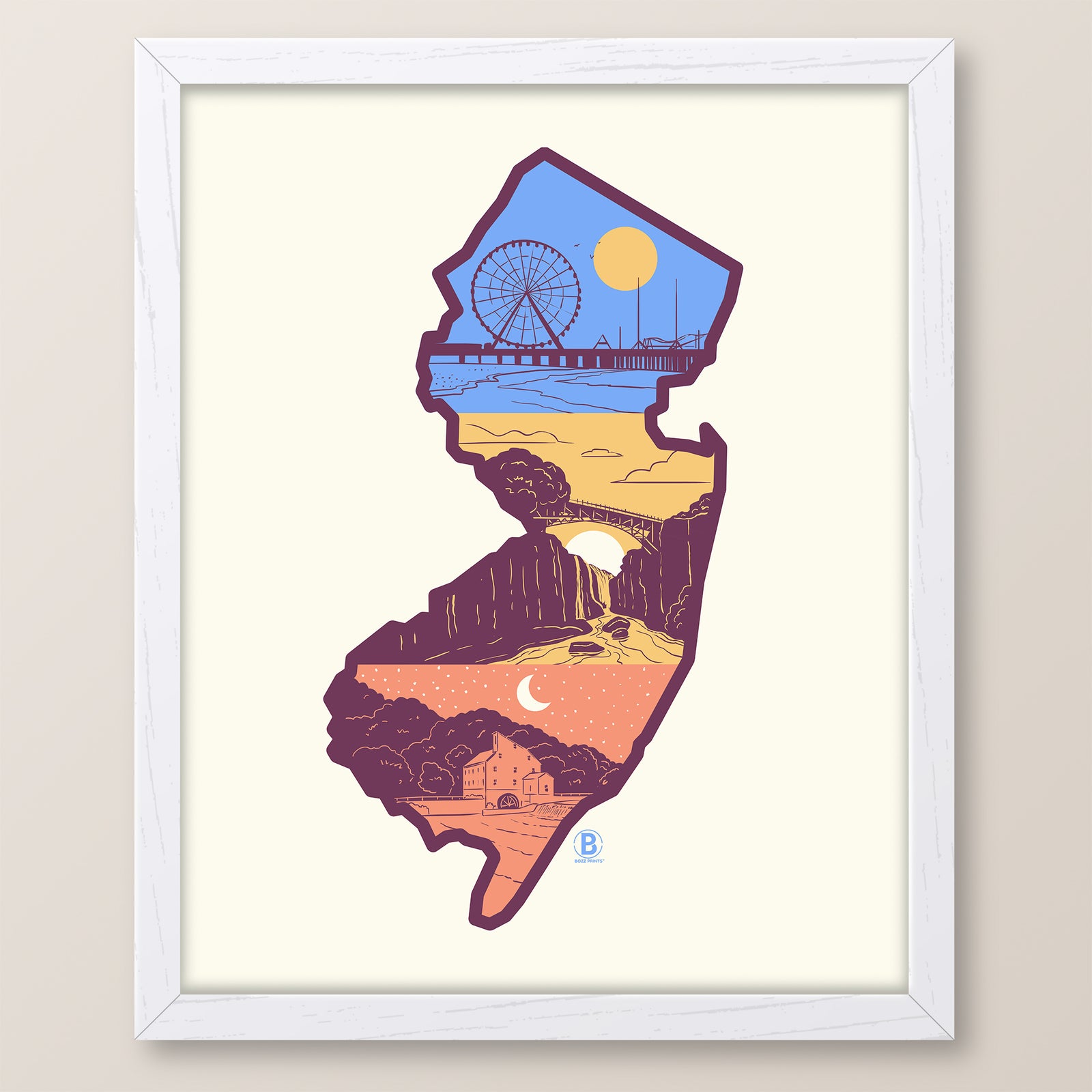 Layers of New Jersey Print
