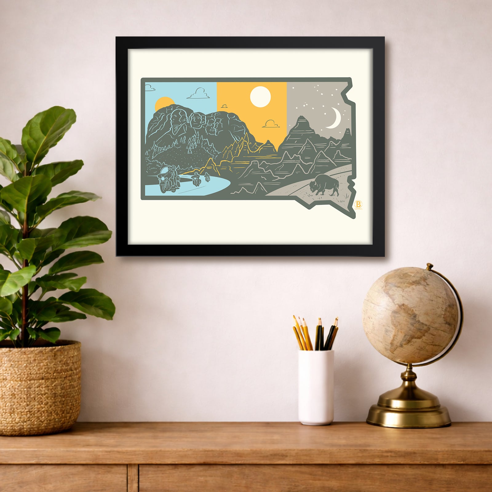 Layers of South Dakota Print