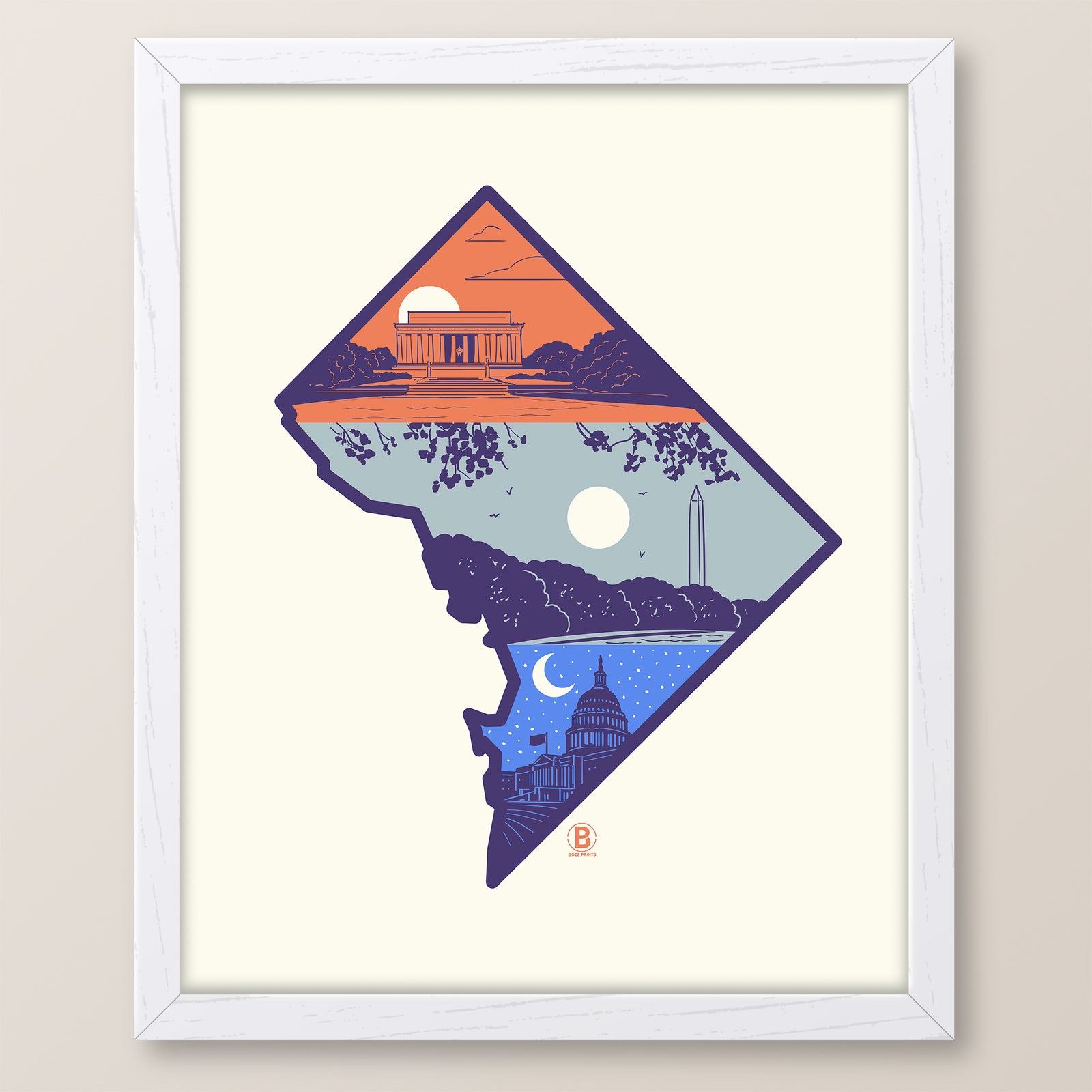 Layers of Washington D.C. Print