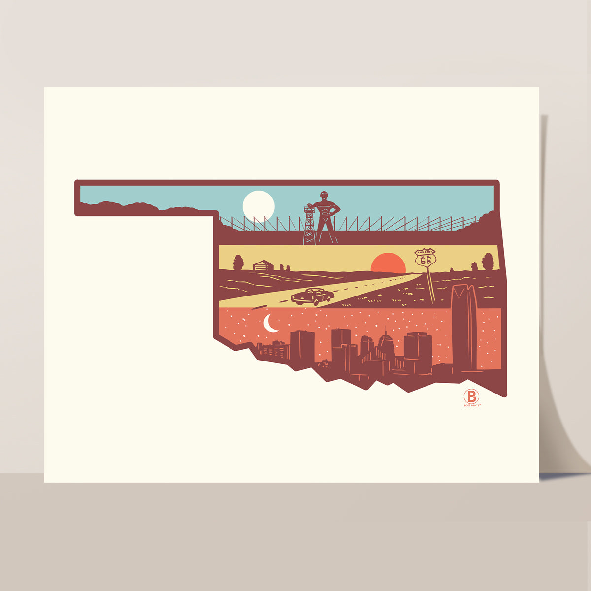 Layers of Oklahoma Print