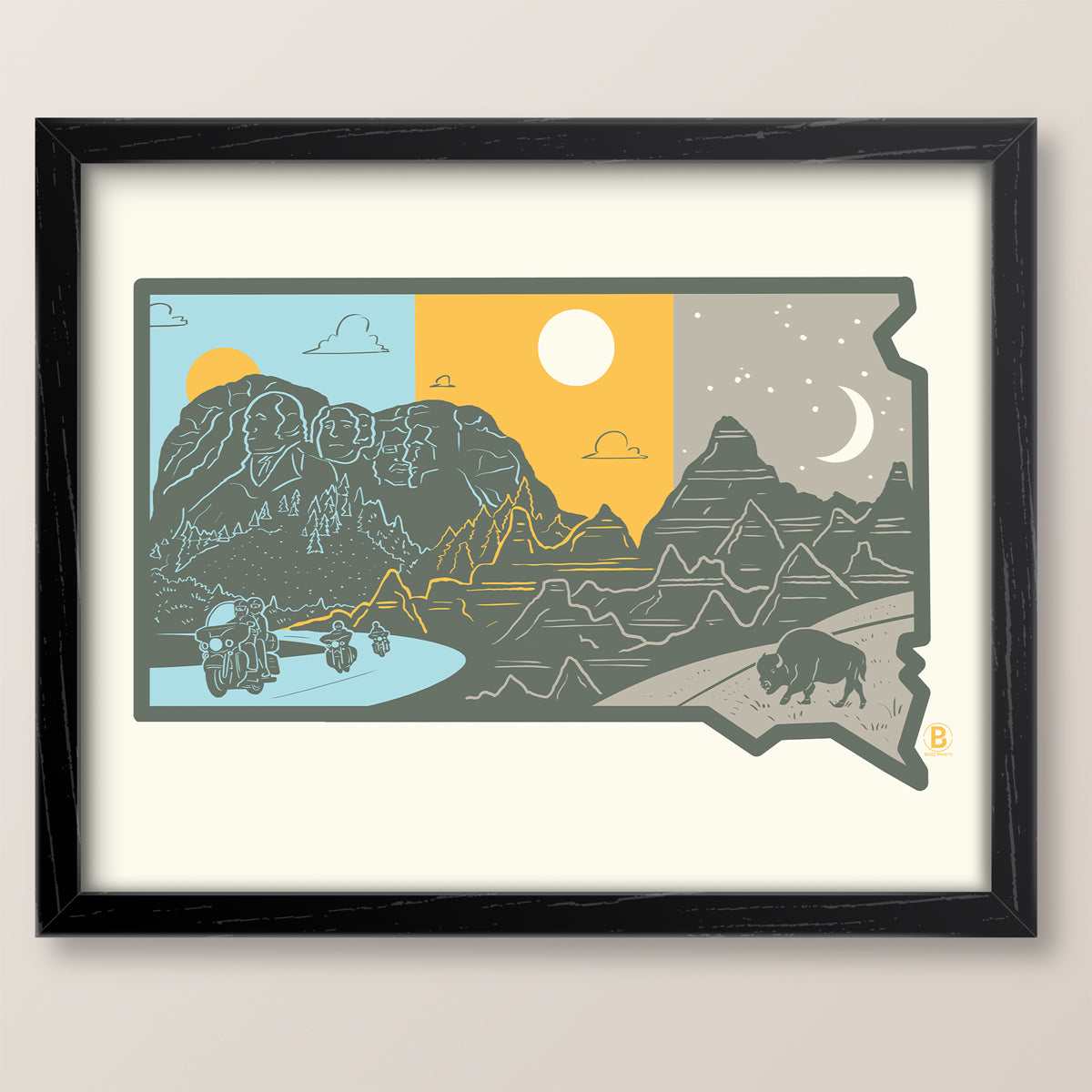 Layers of South Dakota Print