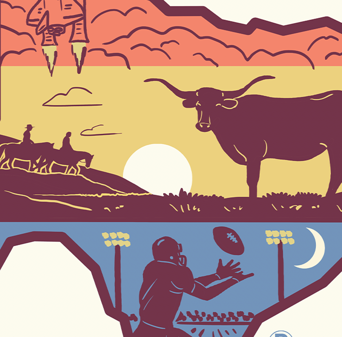 Layers of Texas Print