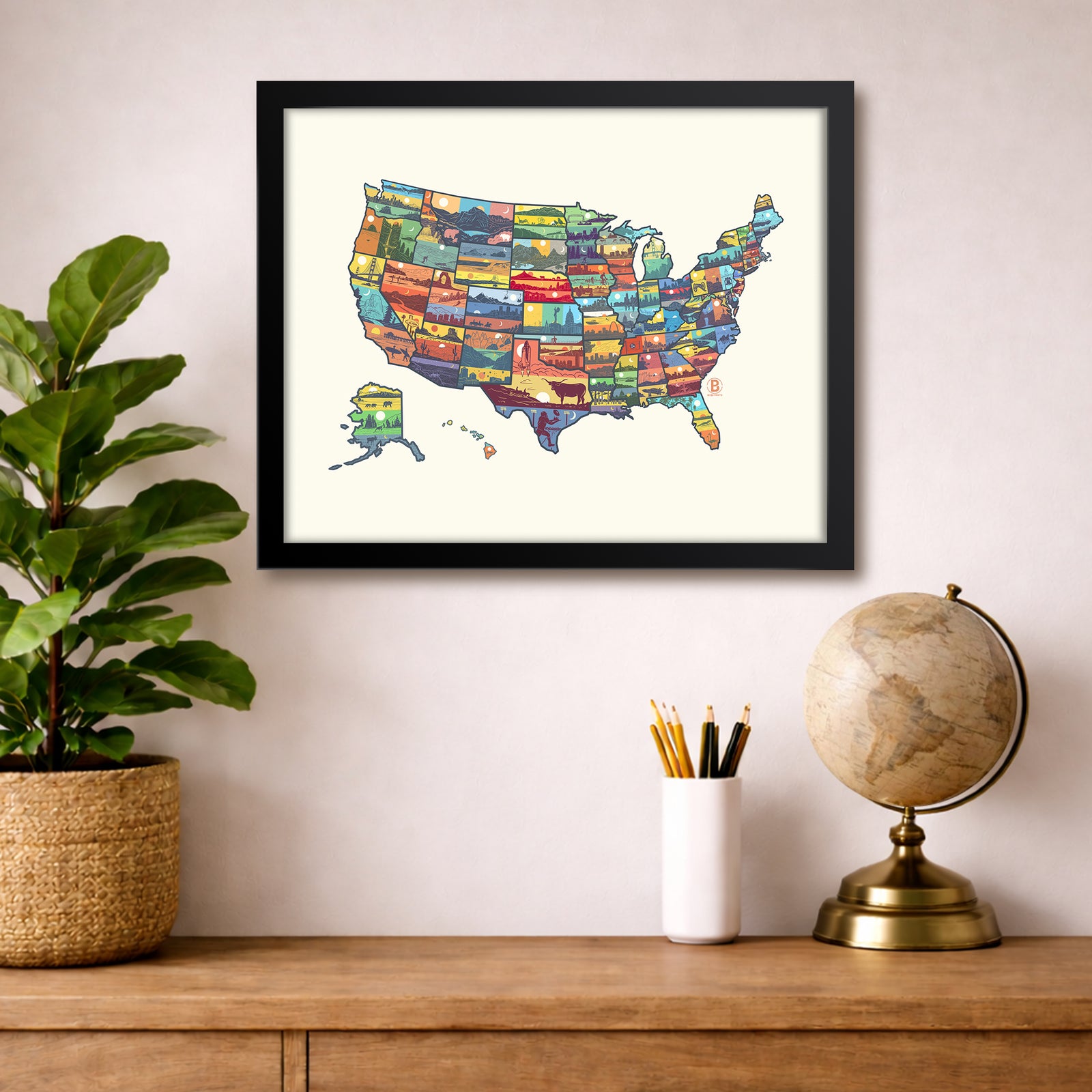 Layers of The USA Print