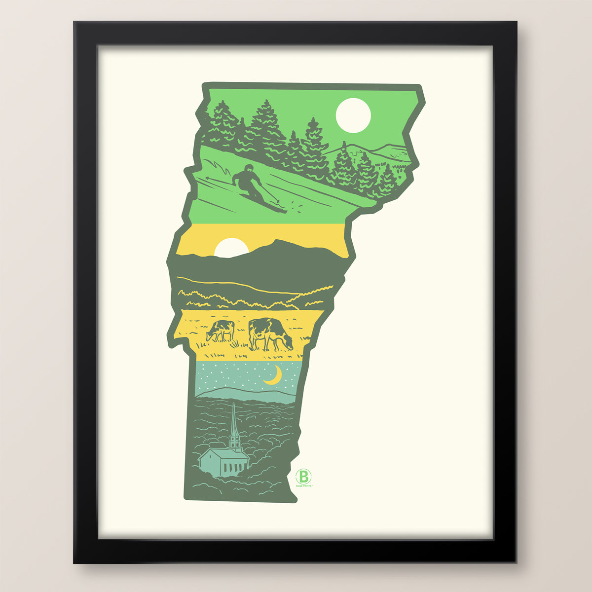 Layers of Vermont Print