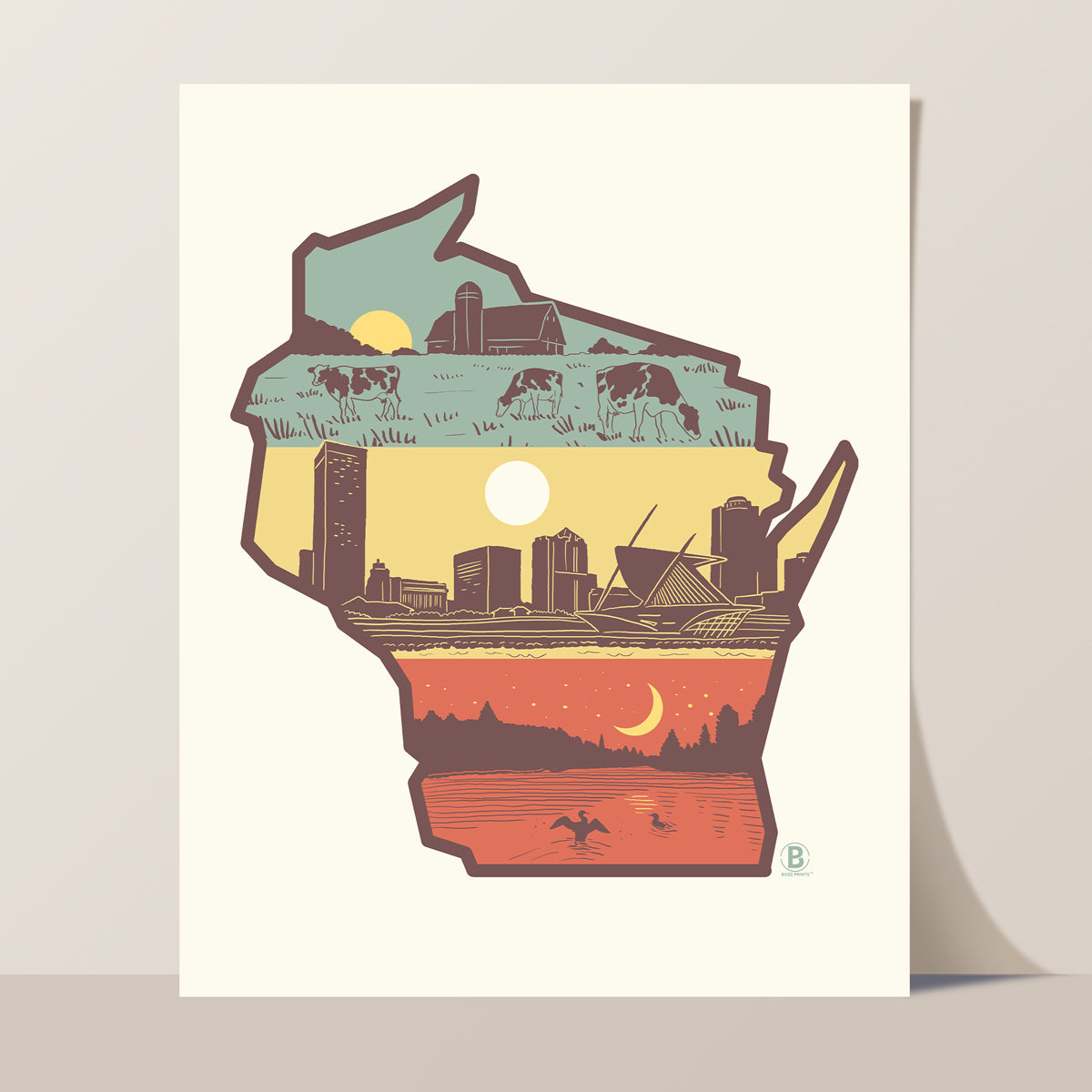 Layers of Wisconsin Print