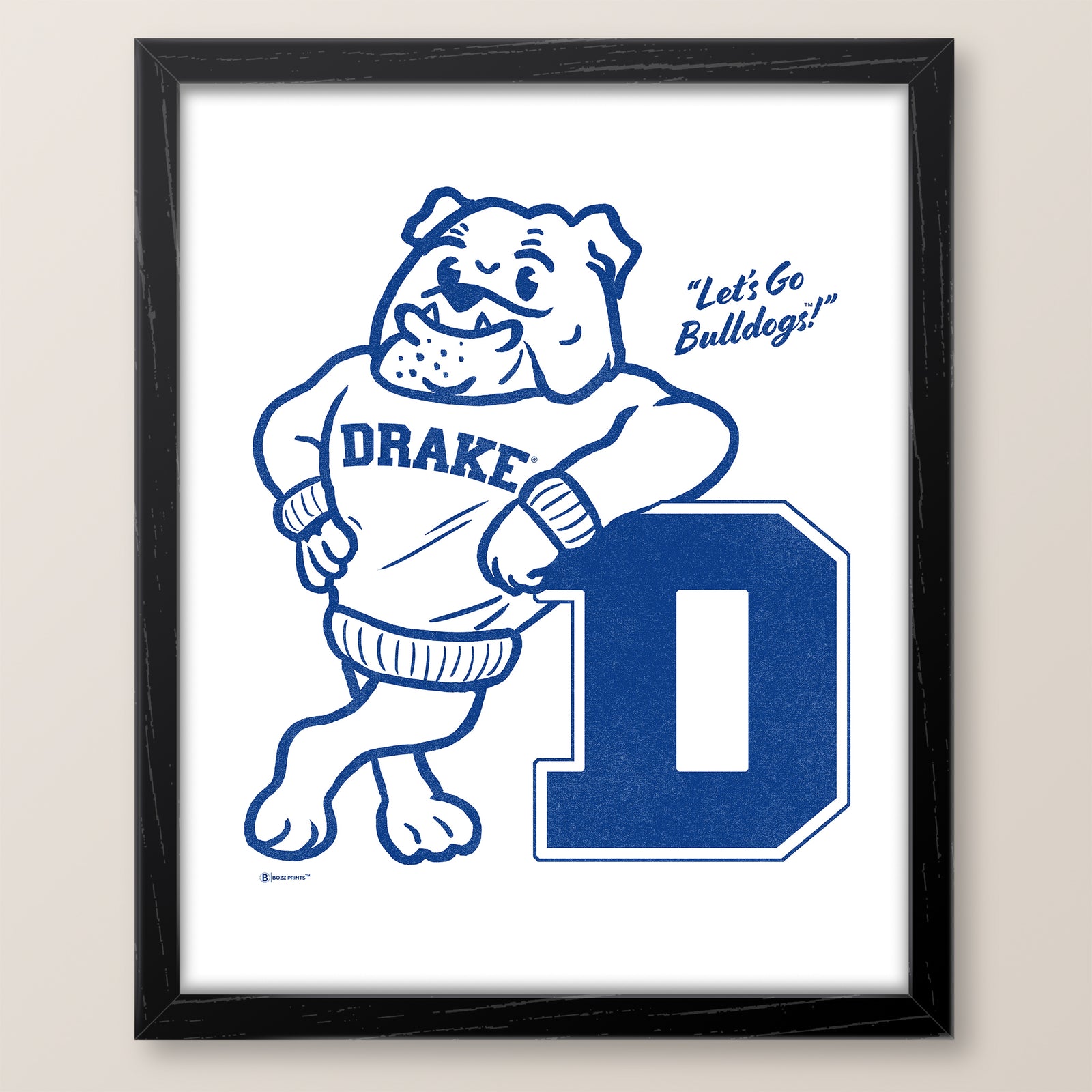 Drake University Leaning Spike Print