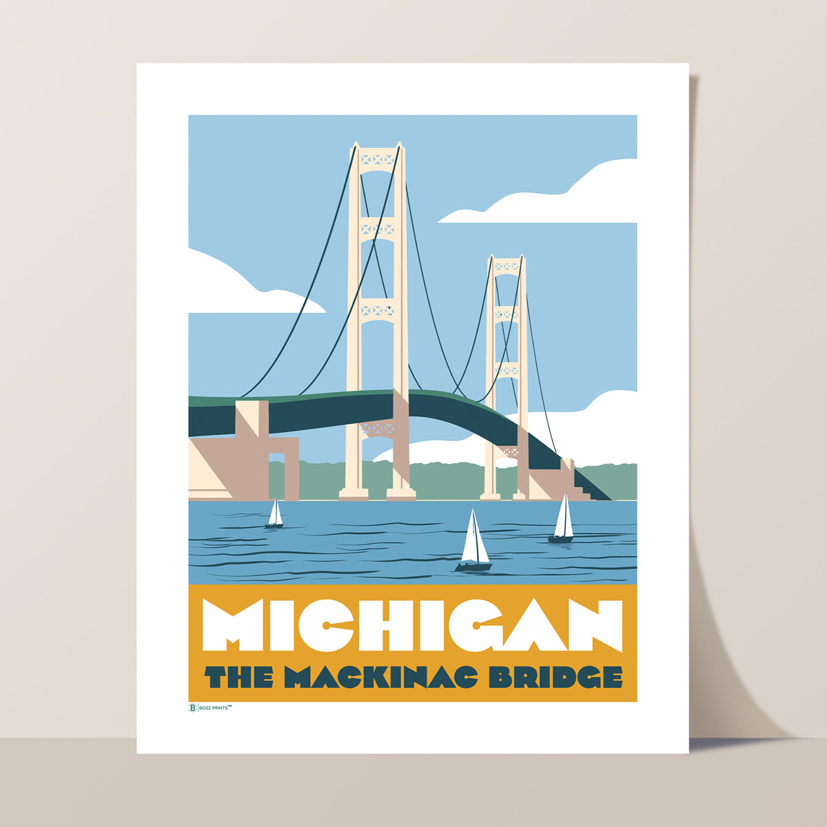 Mackinac Bridge Michigan Print