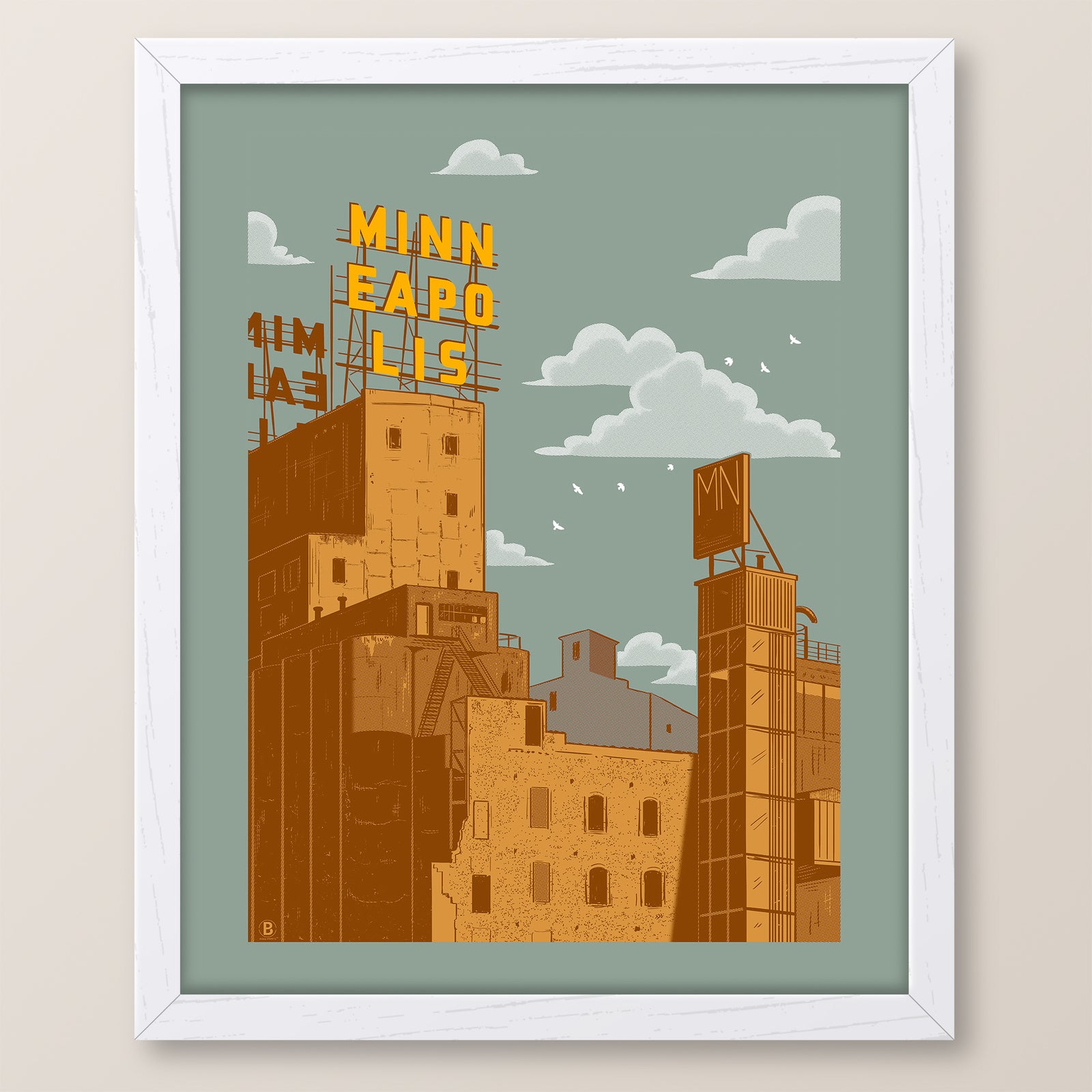Minneapolis Gold Medal Sign Print