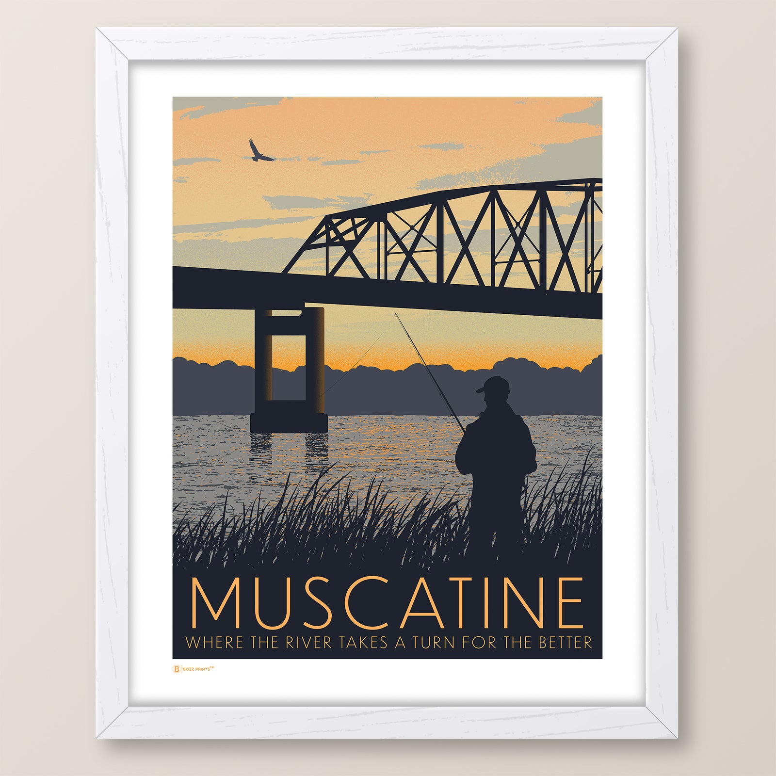 Muscatine River Print