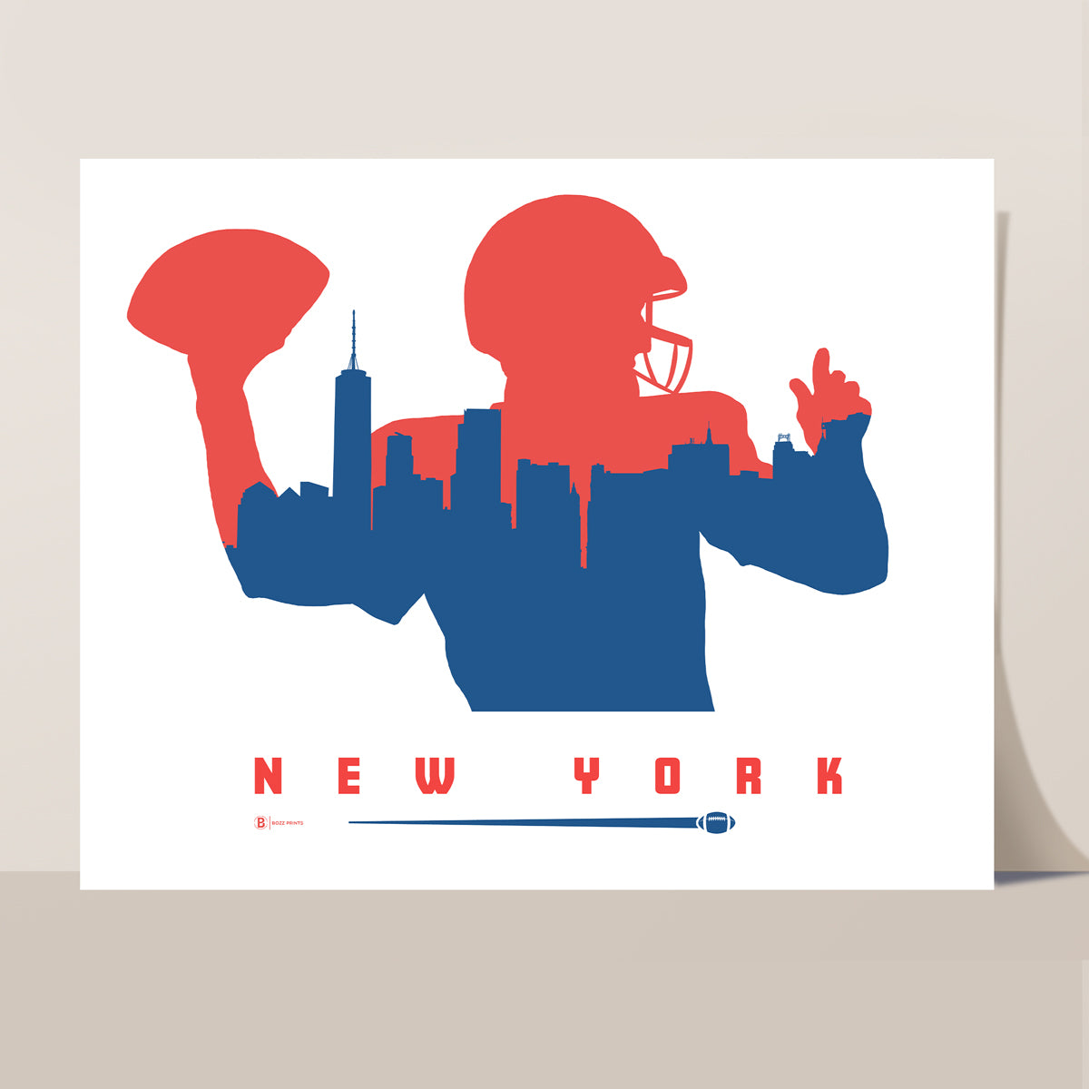 New York Football Quarterback Print