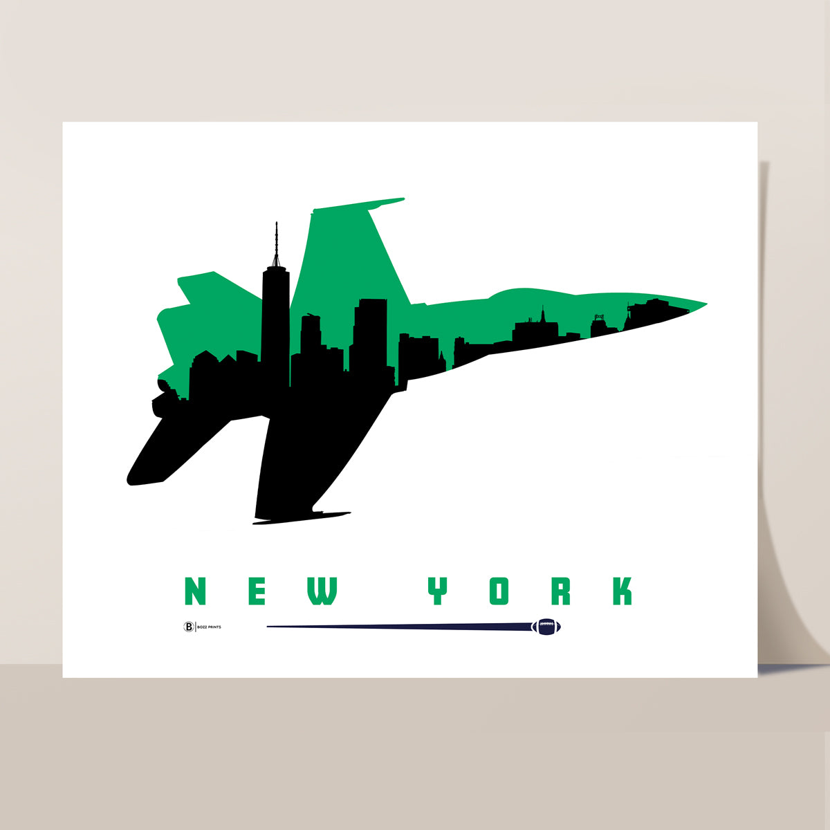 New York Football Flight Print
