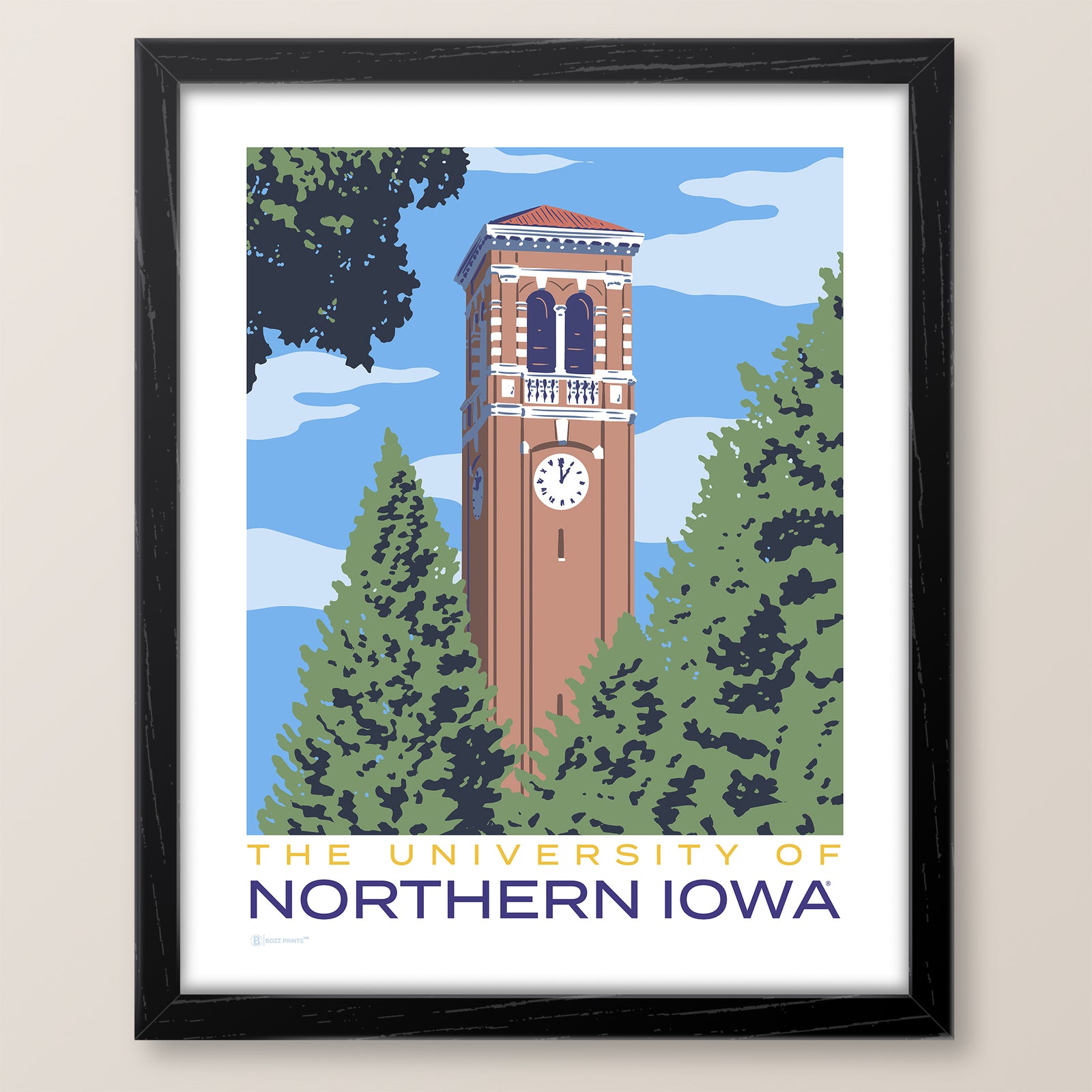 University of Northern Iowa Campanile Print