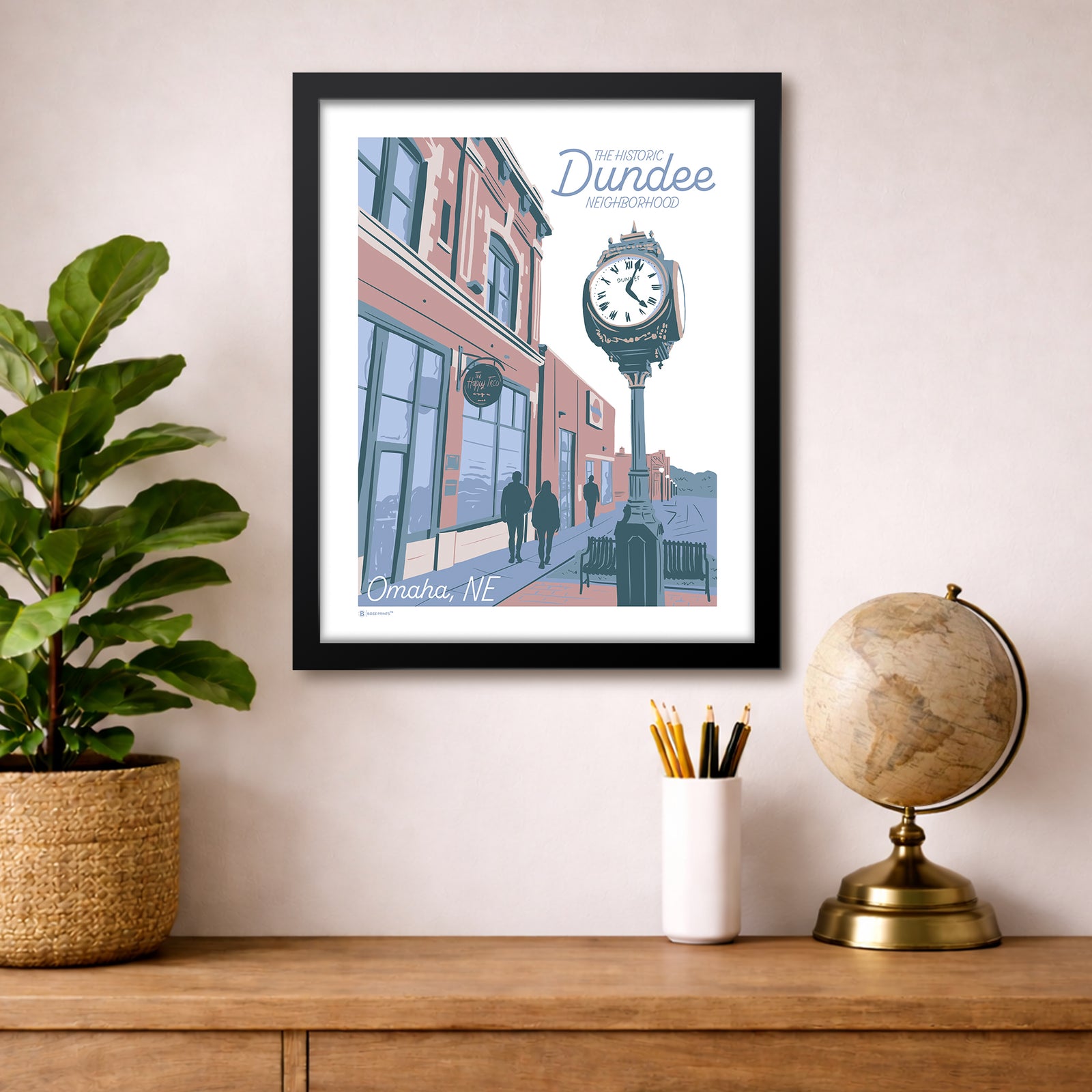 Omaha Dundee Neighborhood Print