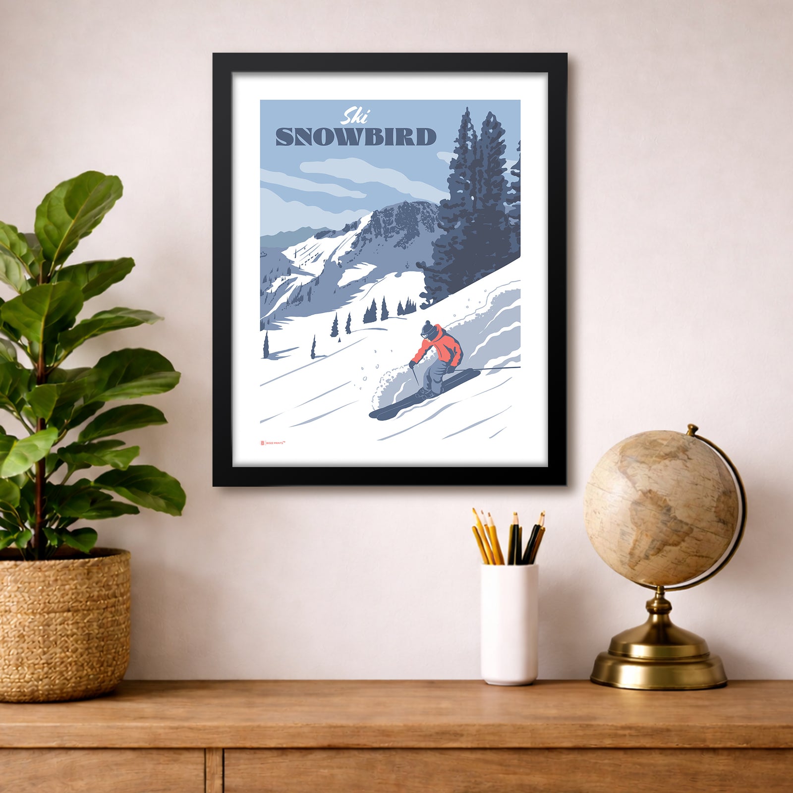 Ski Snowbird Print
