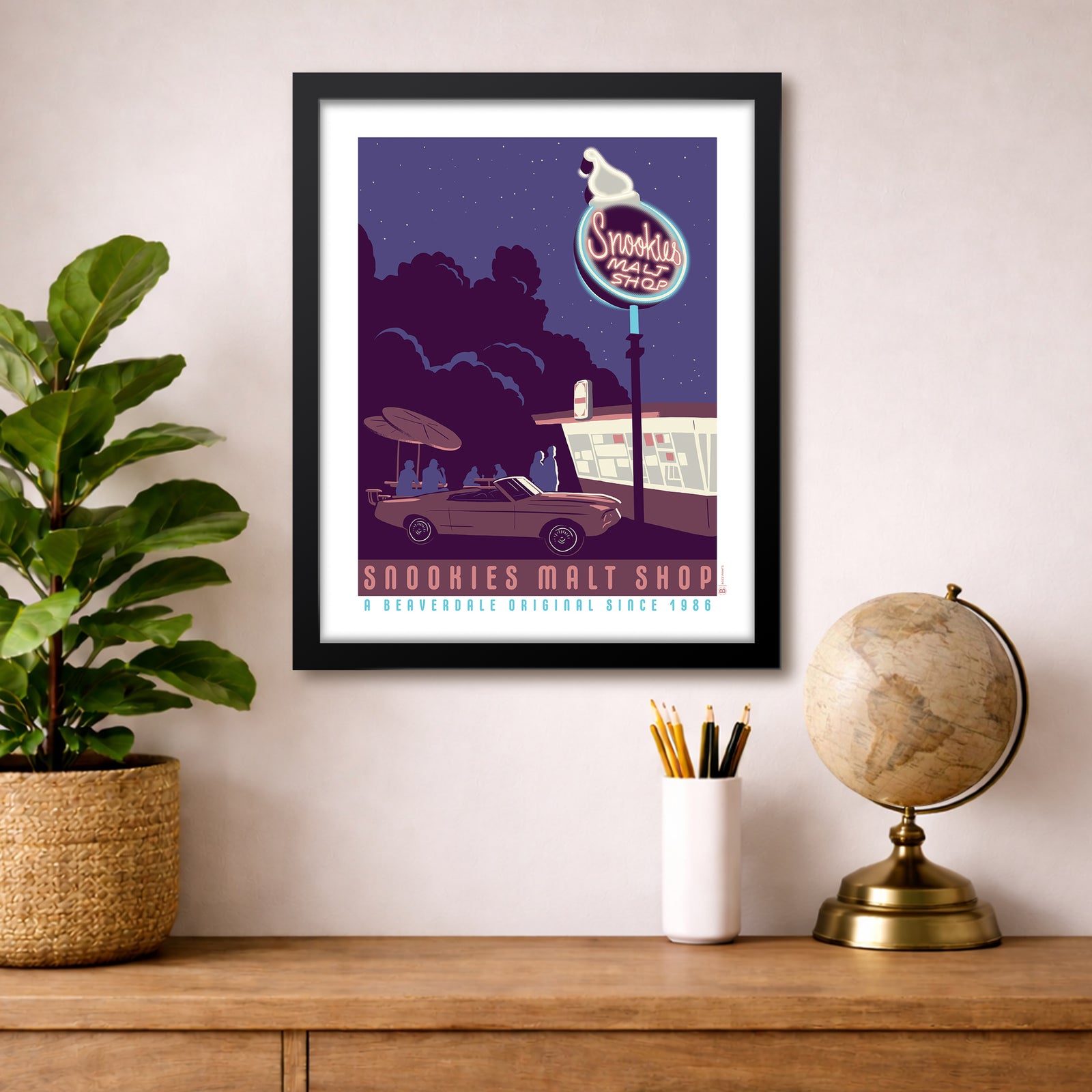 Snookies Malt Shop Print