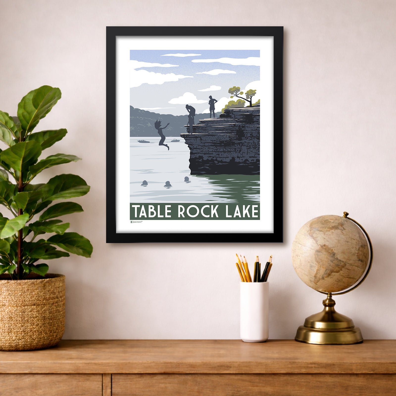 Table Rock Lake Cliffs Print