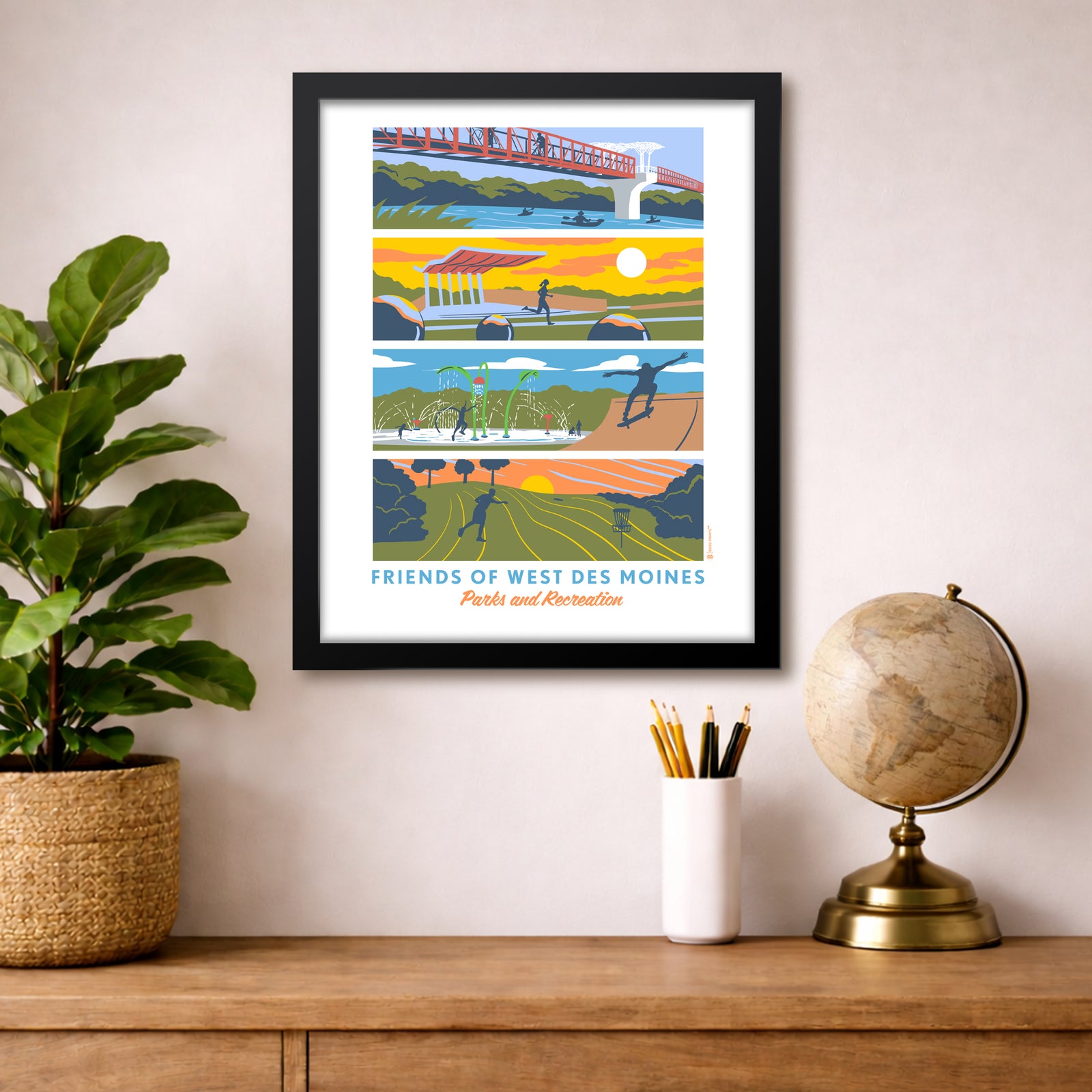 Friends of West Des Moines Parks & Recreation Landmarks Print