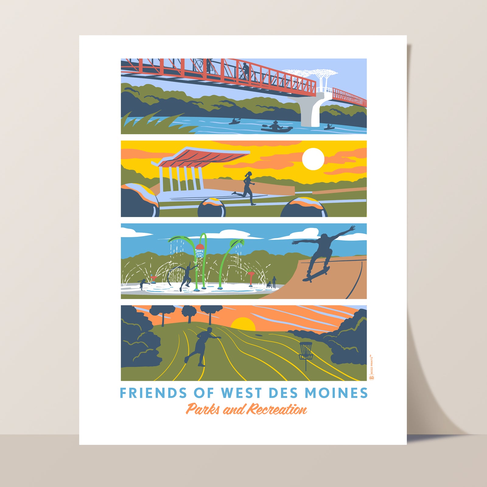Friends of West Des Moines Parks & Recreation Landmarks Print