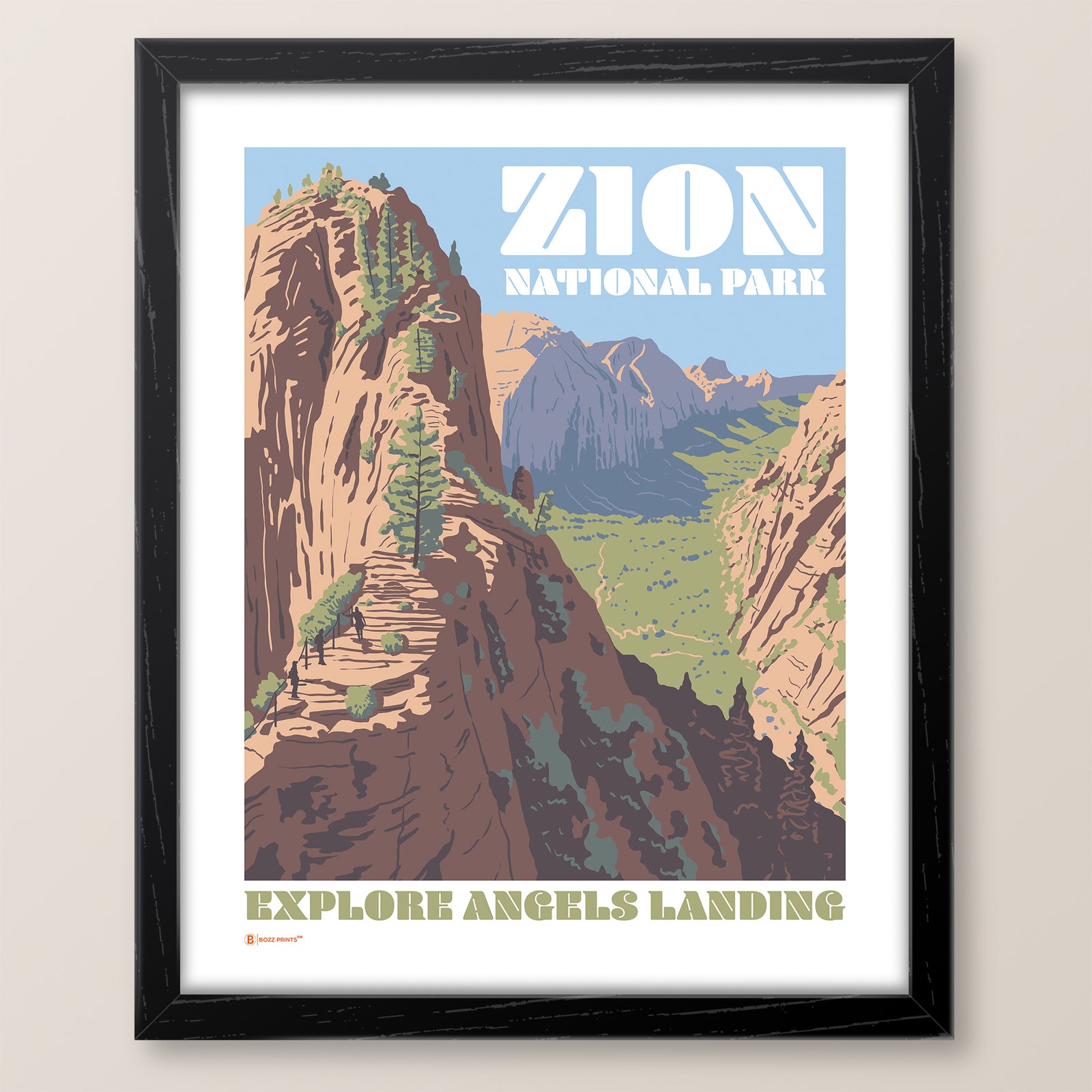 Zion National Park Explore Angels Landing Print